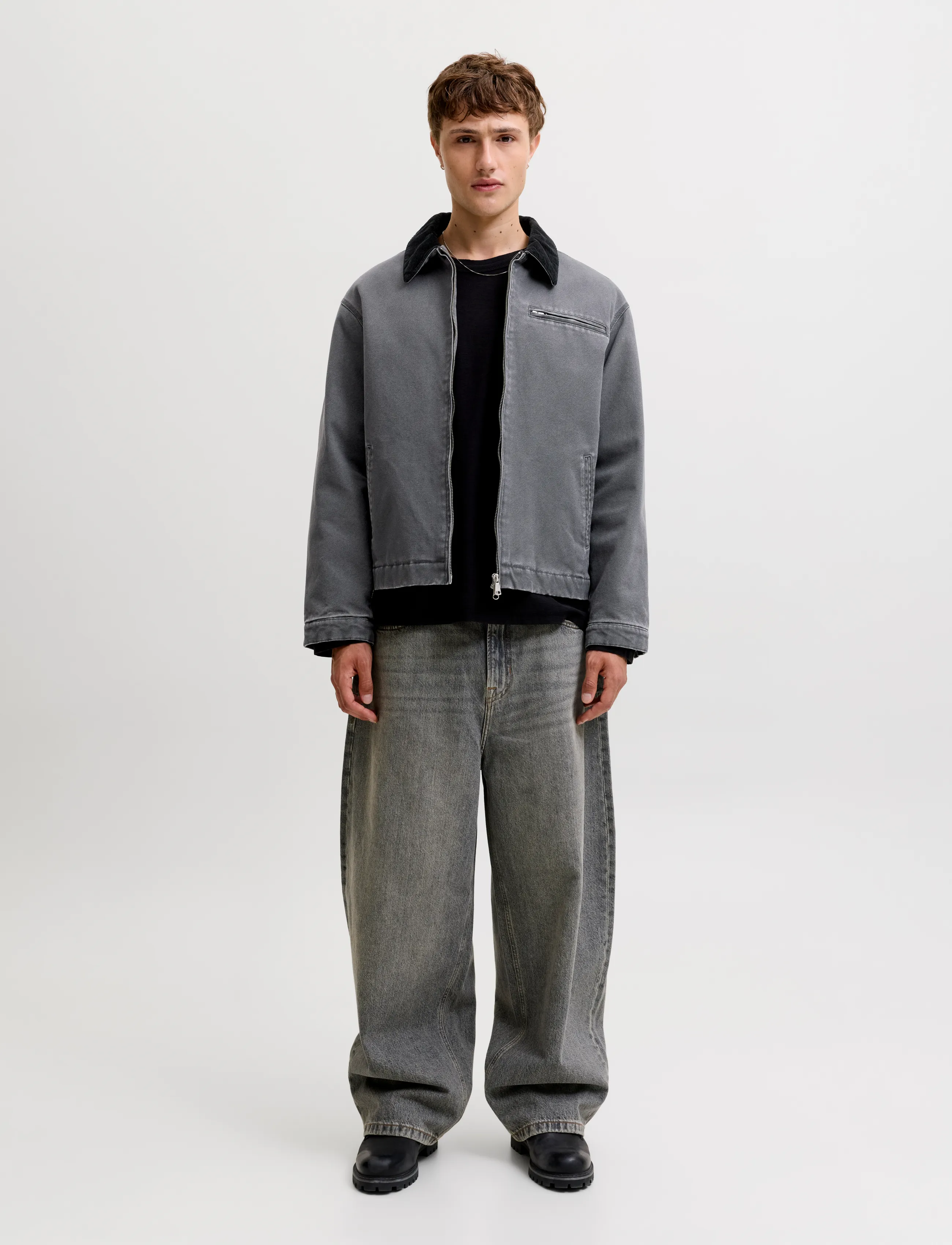 Jack & Jones - JORCHAMBERI WORKER JACKET SN - efterårsjakker - asphalt - 4