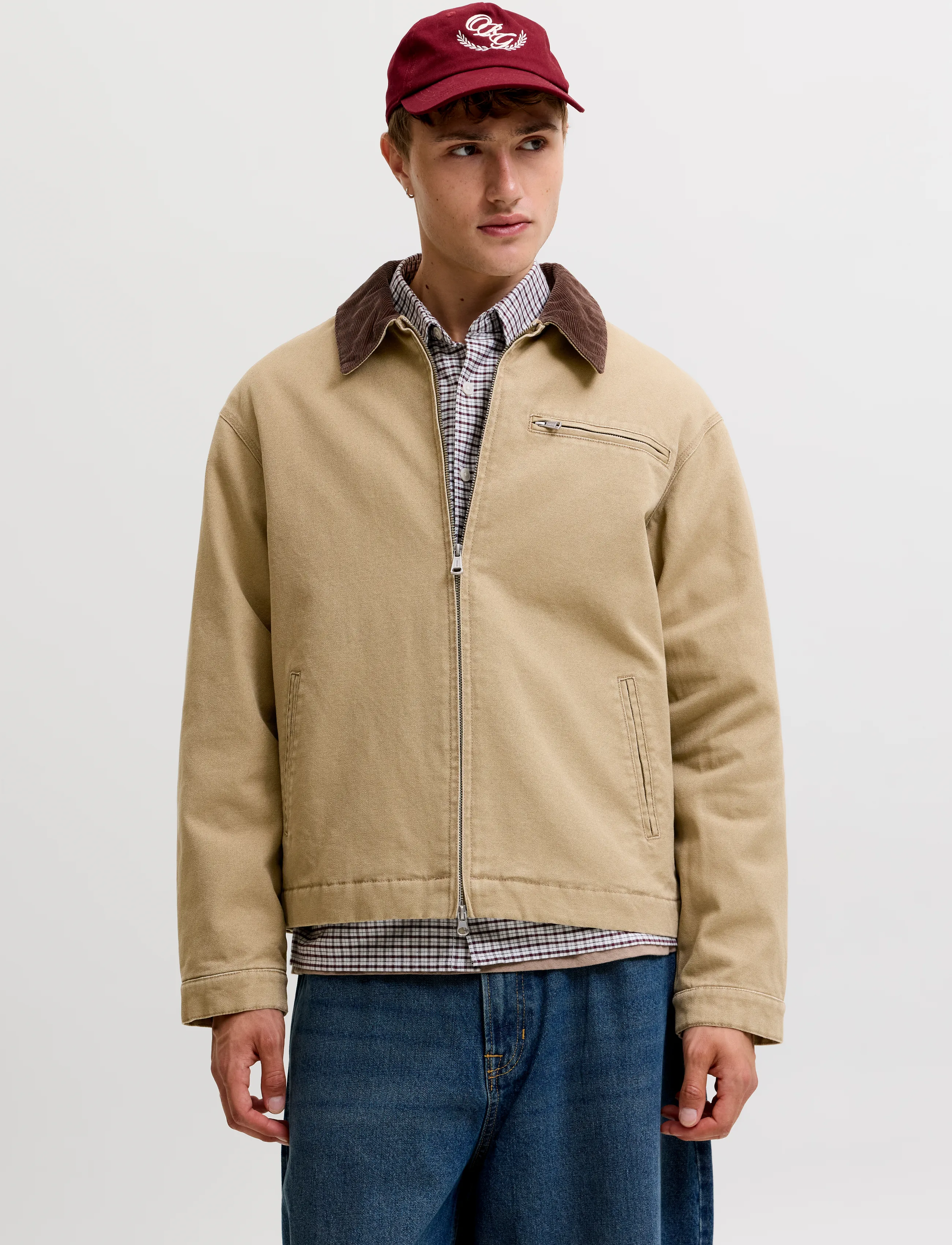 Jack & Jones Jorchamberi Worker Jacket Sn, Herren, Worker Jacke, Beige, Gr.L