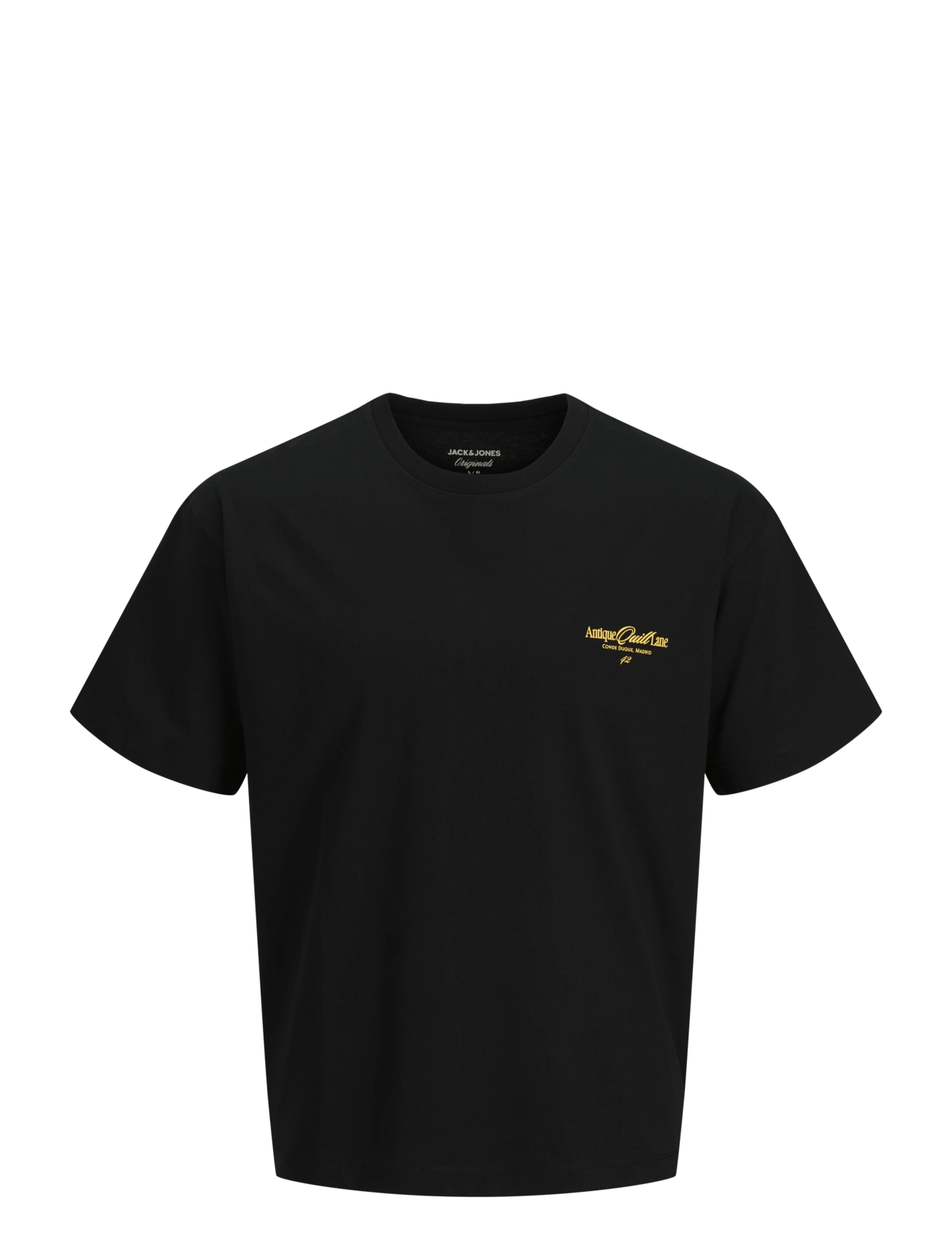 Jack & Jones - JORSALAMANCO PHOTO BACK TEE SS CN SN - kurzärmelige t-shirts - black - 1