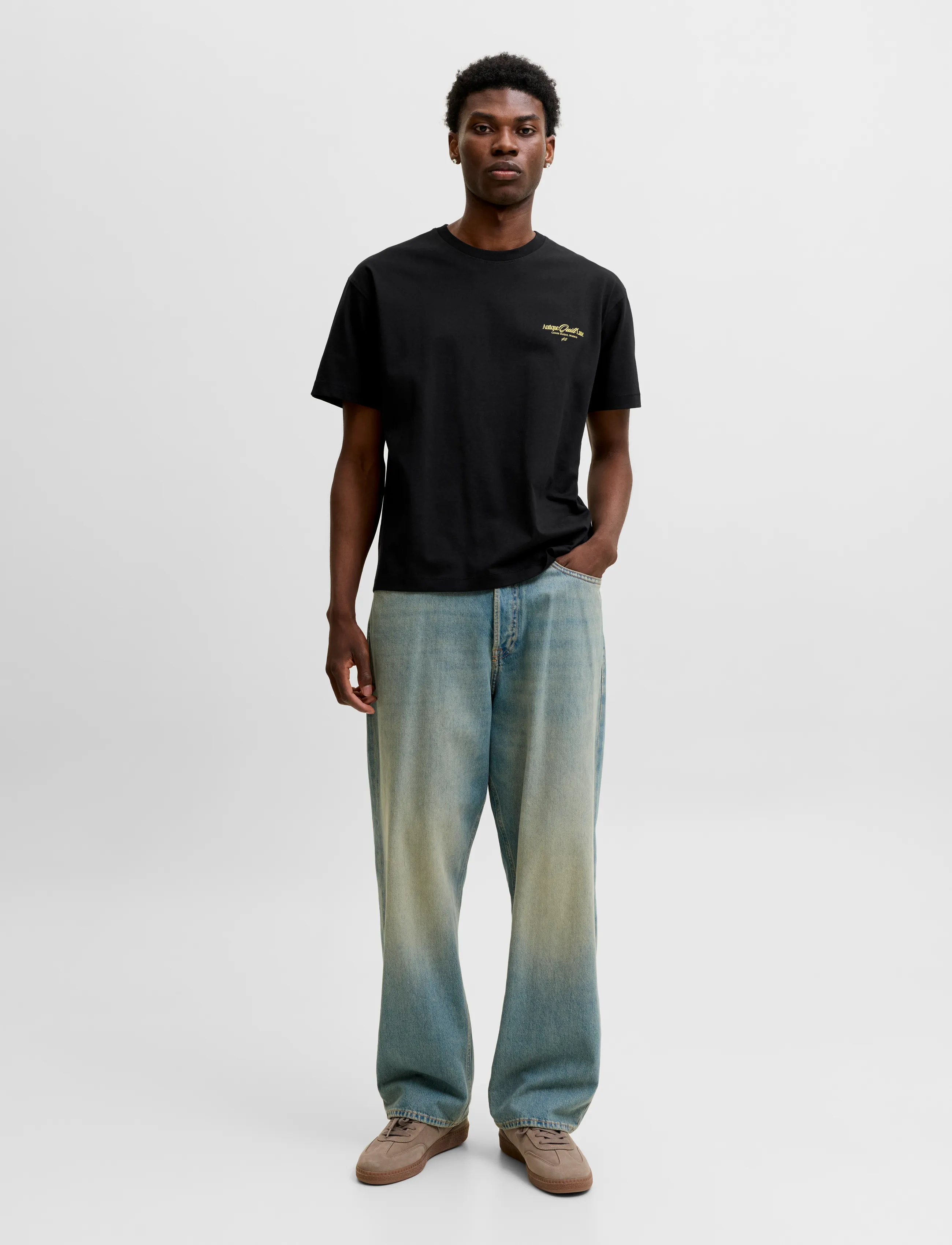 Jack & Jones - JORSALAMANCO PHOTO BACK TEE SS CN SN - kurzärmelige t-shirts - black - 4