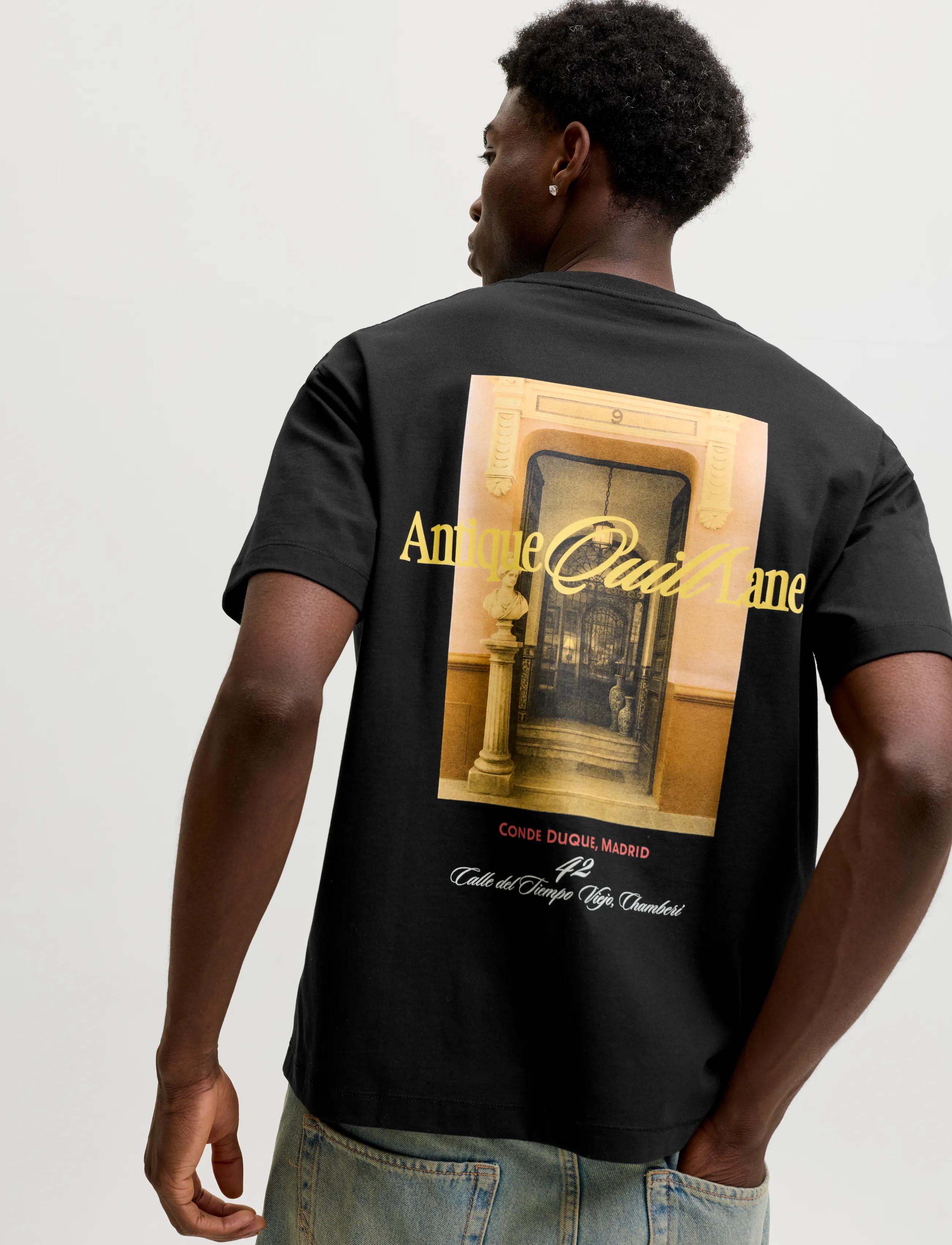 Jack & Jones - JORSALAMANCO PHOTO BACK TEE SS CN SN - kurzärmelige t-shirts - black - 5