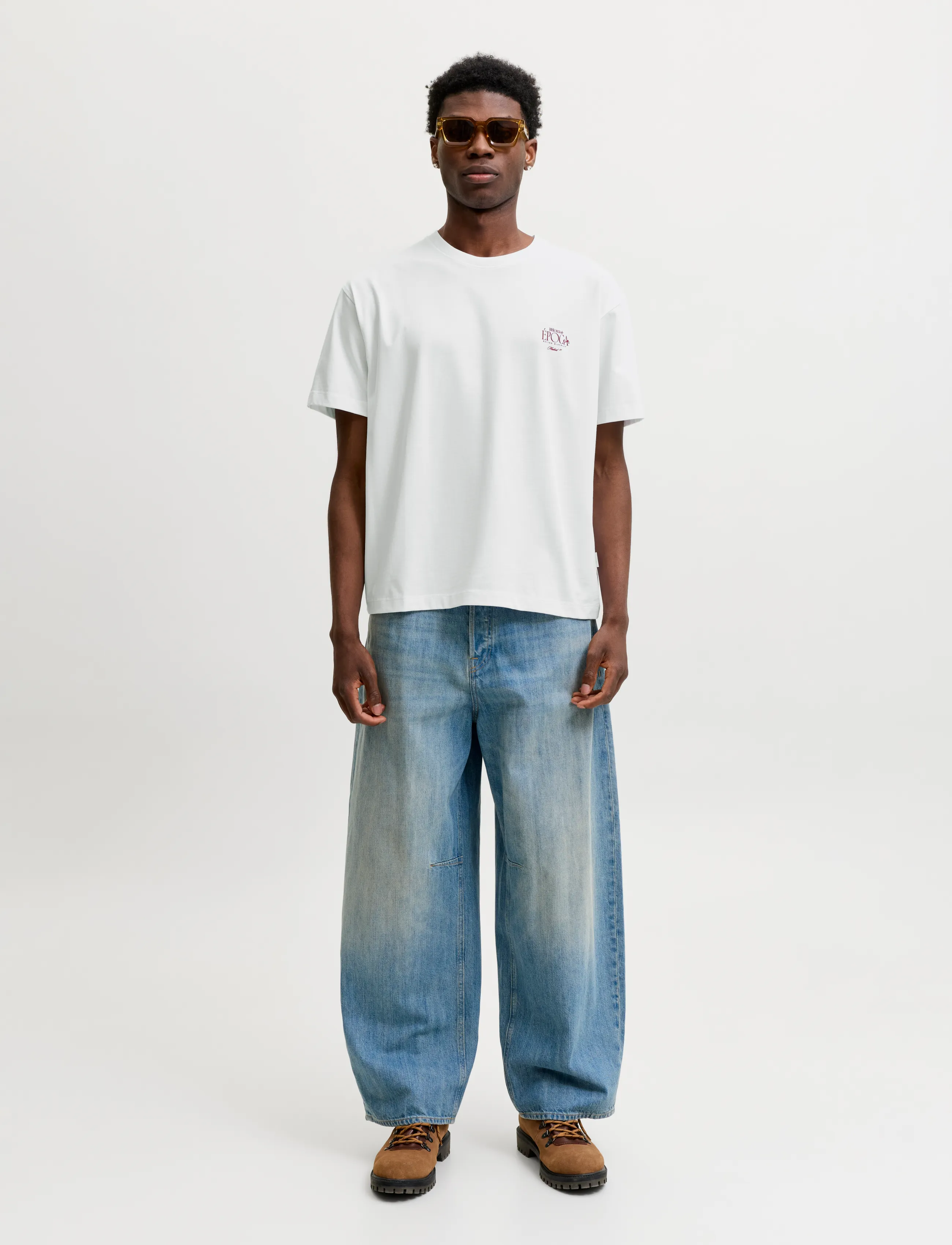 Jack & Jones - JORSALAMANCO PHOTO BACK TEE SS CN SN - kortærmede t-shirts - bright white - 4
