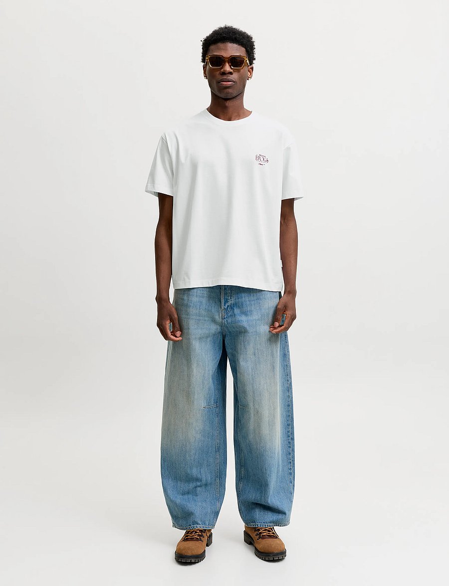 Jack & Jones - JORSALAMANCO PHOTO BACK TEE SS CN SN - kortærmede t-shirts - bright white - 4