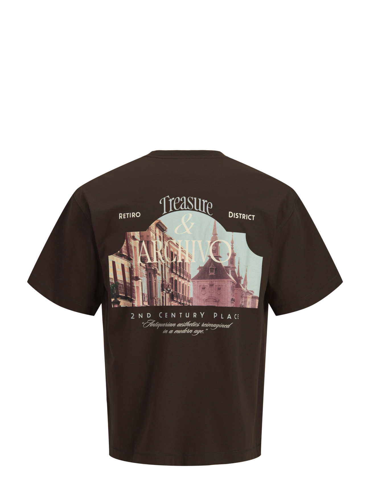 Jack & Jones - JORSALAMANCO PHOTO BACK TEE SS CN SN - kortærmede t-shirts - java - 2