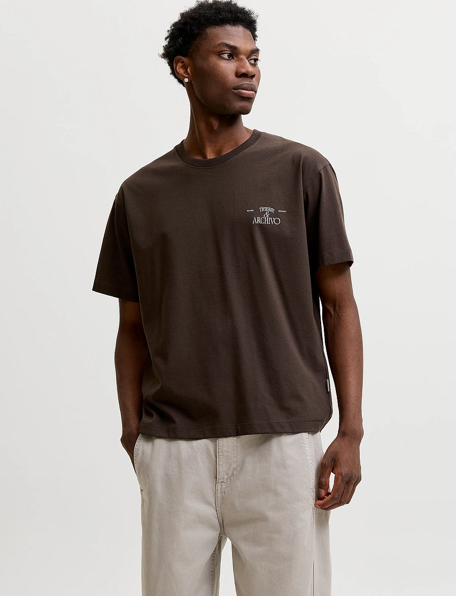Jack & Jones - JORSALAMANCO PHOTO BACK TEE SS CN SN - kortærmede t-shirts - java - 0