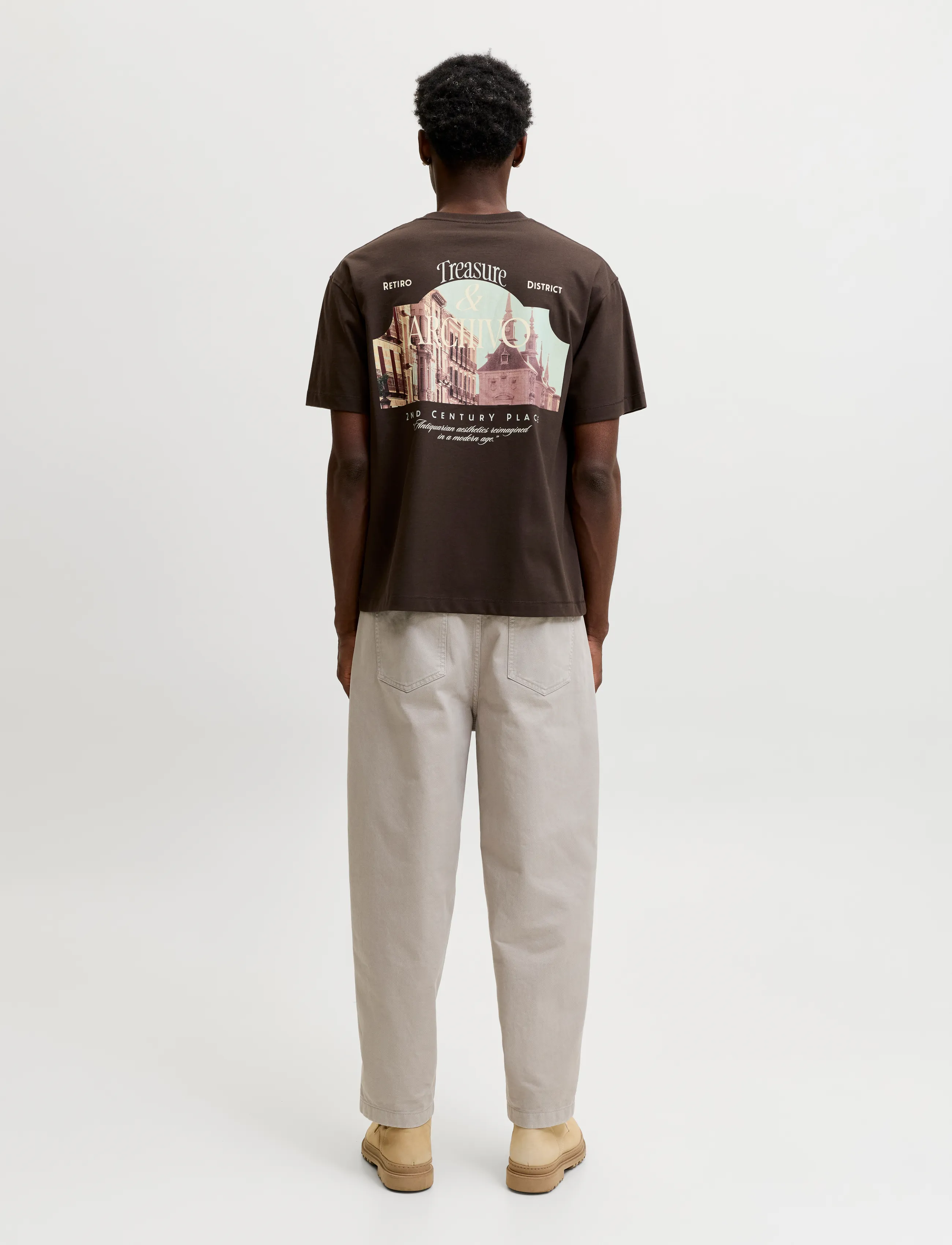 Jack & Jones - JORSALAMANCO PHOTO BACK TEE SS CN SN - kortærmede t-shirts - java - 3