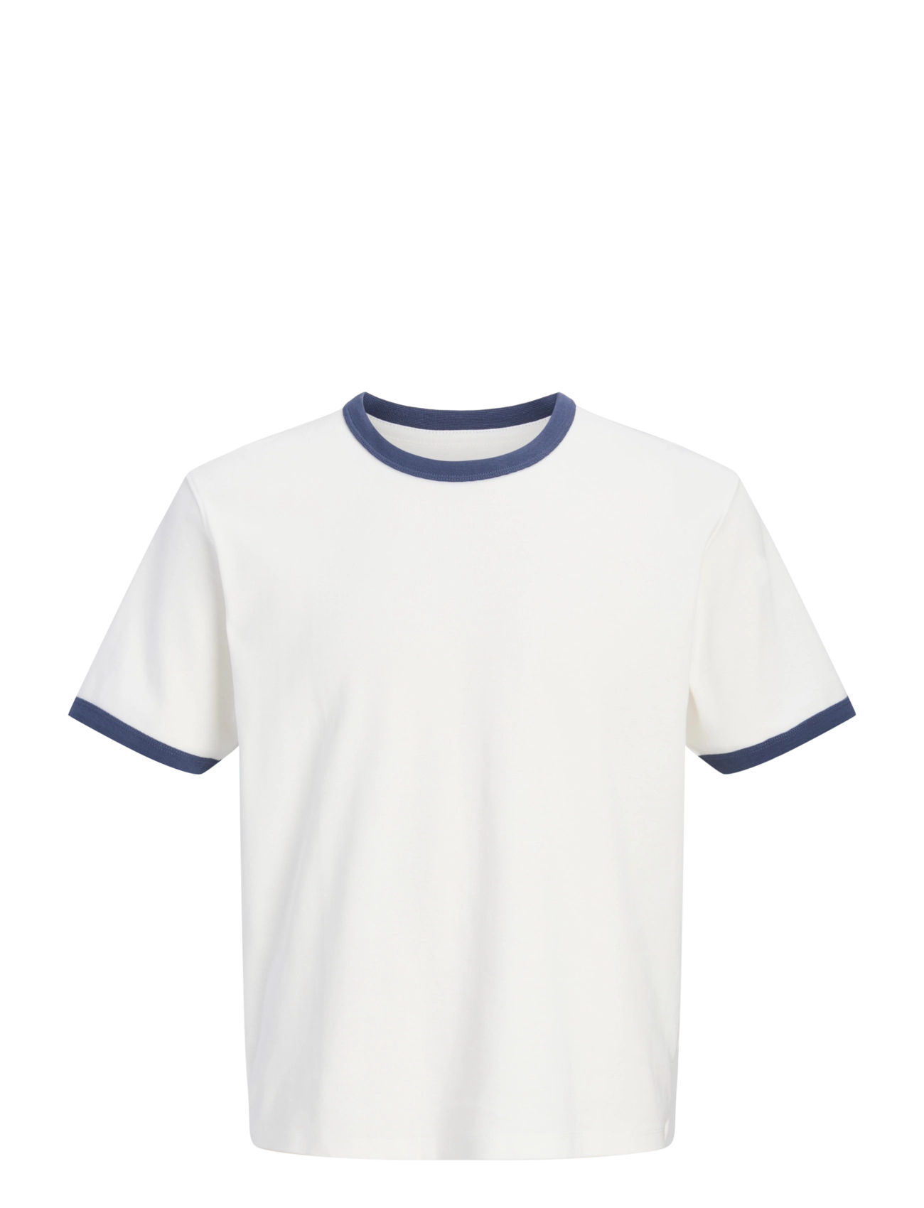 Jack & Jones JORCHAMBERI RINGER TEE SS CREW NECK - T-Shirts - CLOUD DANCER / white