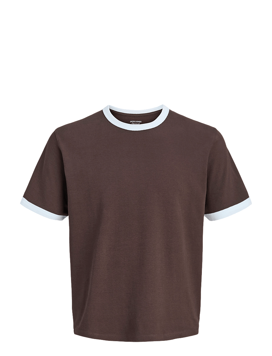 Jack & Jones - JORCHAMBERI RINGER TEE SS CREW NECK - kurzärmelige t-shirts - java - 0