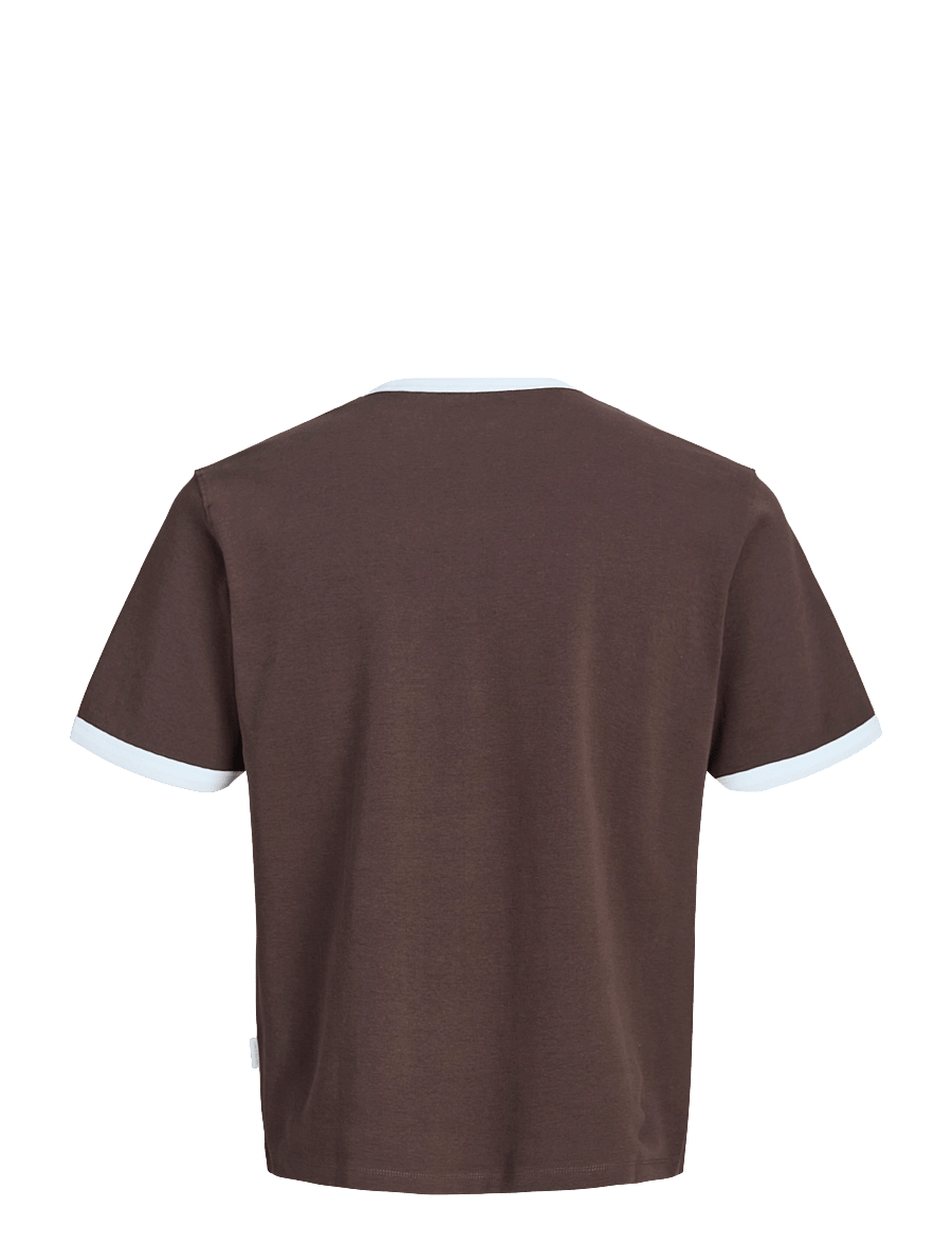 Jack & Jones - JORCHAMBERI RINGER TEE SS CREW NECK - kurzärmelige t-shirts - java - 1