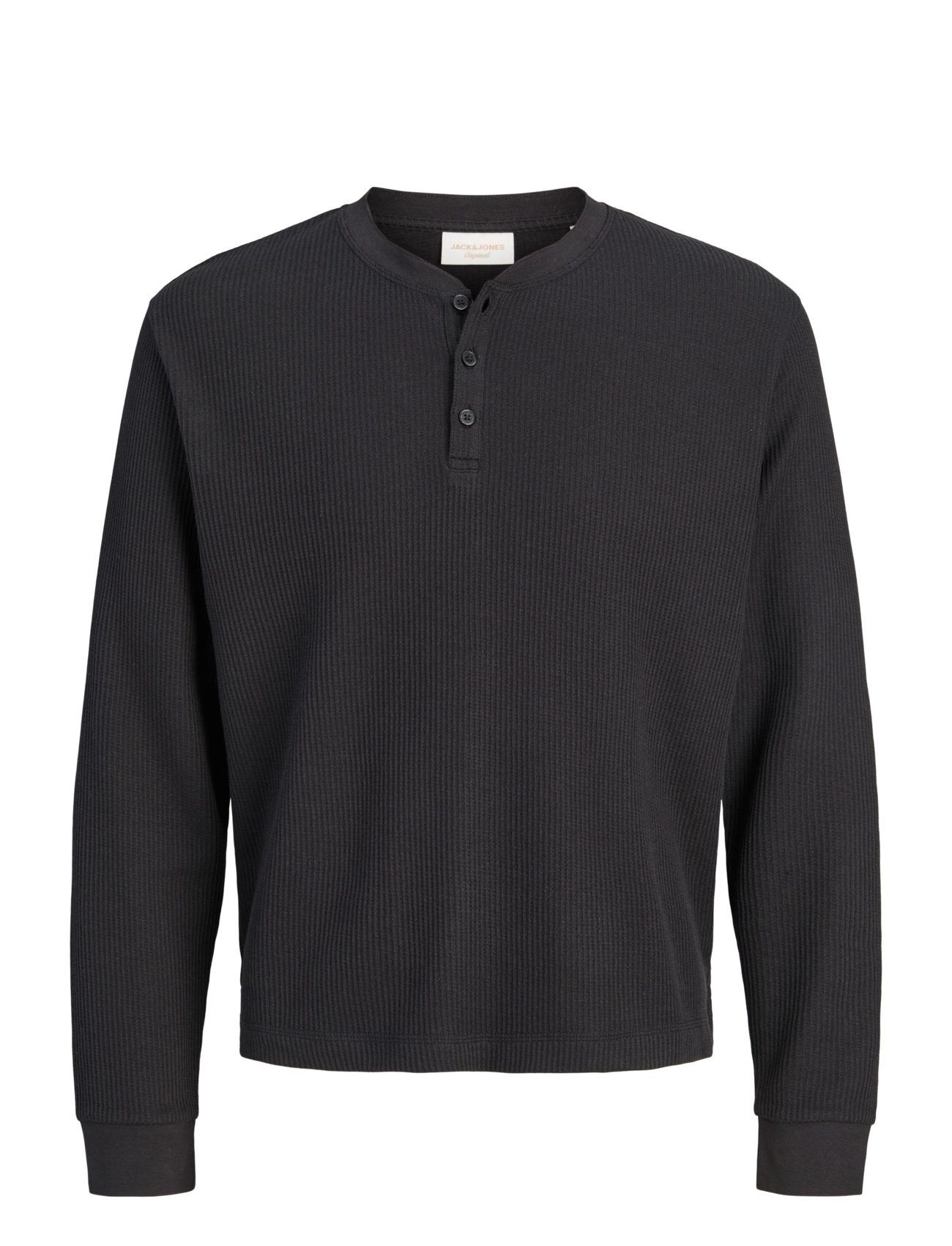 Jack & Jones - JORNORREBRO HENLEY LS TEE SN - black - 1