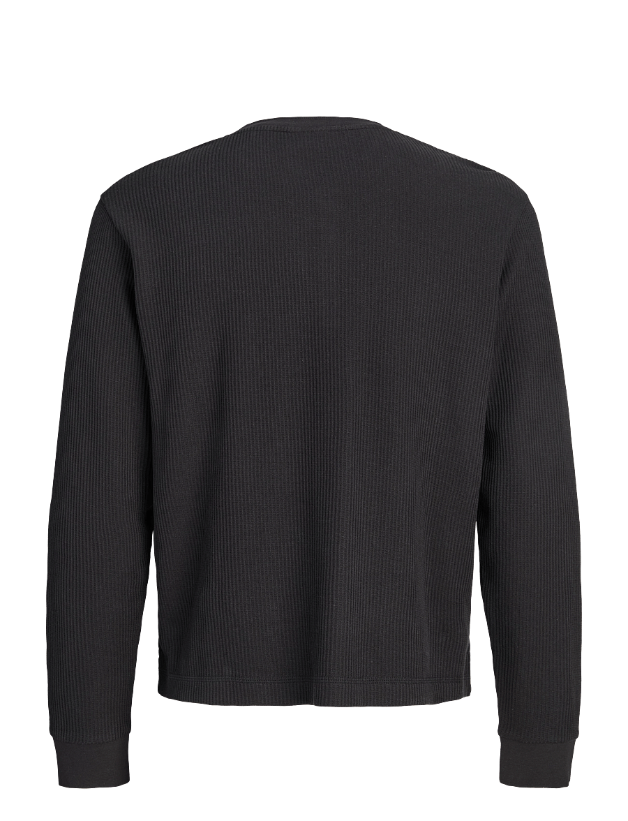 Jack & Jones - JORNORREBRO HENLEY LS TEE SN - black - 2