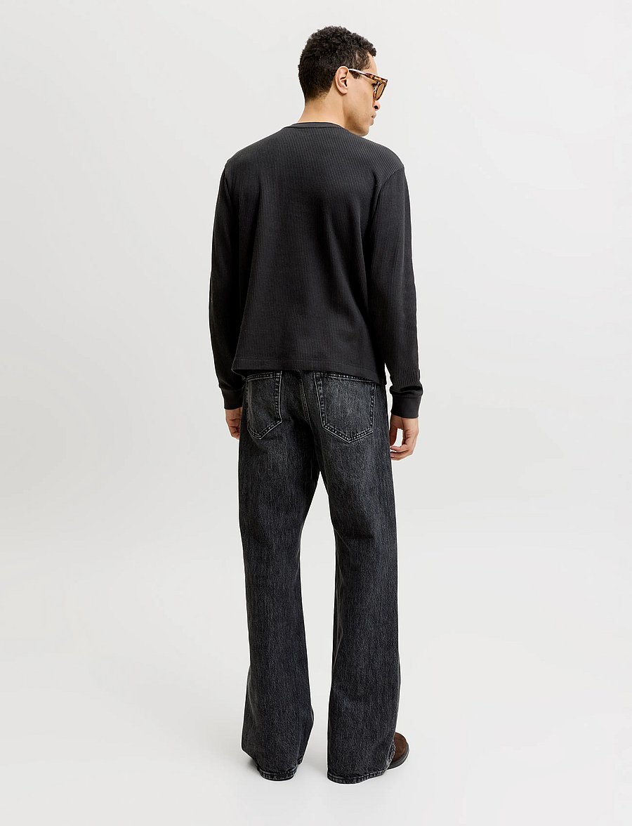 Jack & Jones - JORNORREBRO HENLEY LS TEE SN - black - 3