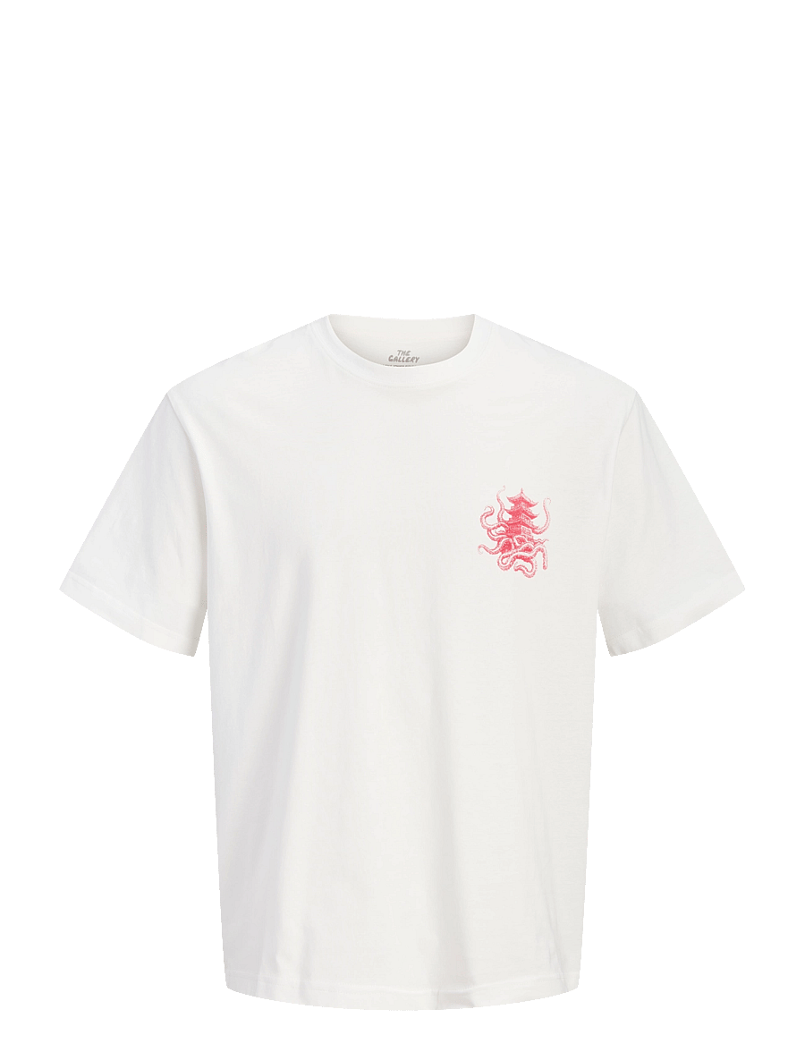 Jack & Jones - JORJAPAN BACK TEE SS CREW NECK TG - cloud dancer - 0
