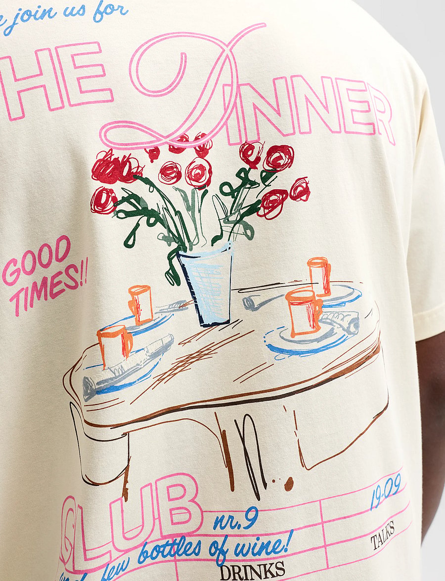 Jack & Jones - JORSKETCH TEE SS CREW NECK TG - kortärmade t-shirts - antique white - 5