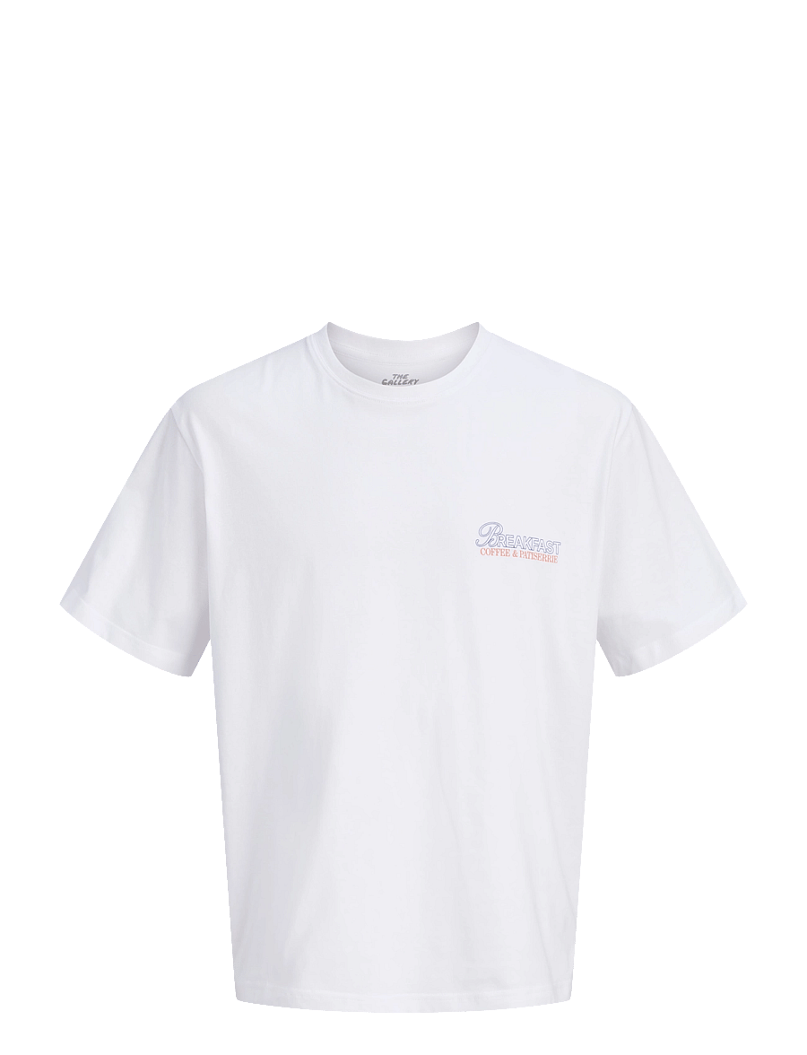 Jack & Jones - JORSKETCH TEE SS CREW NECK TG - kurzärmelige t-shirts - bright white - 1