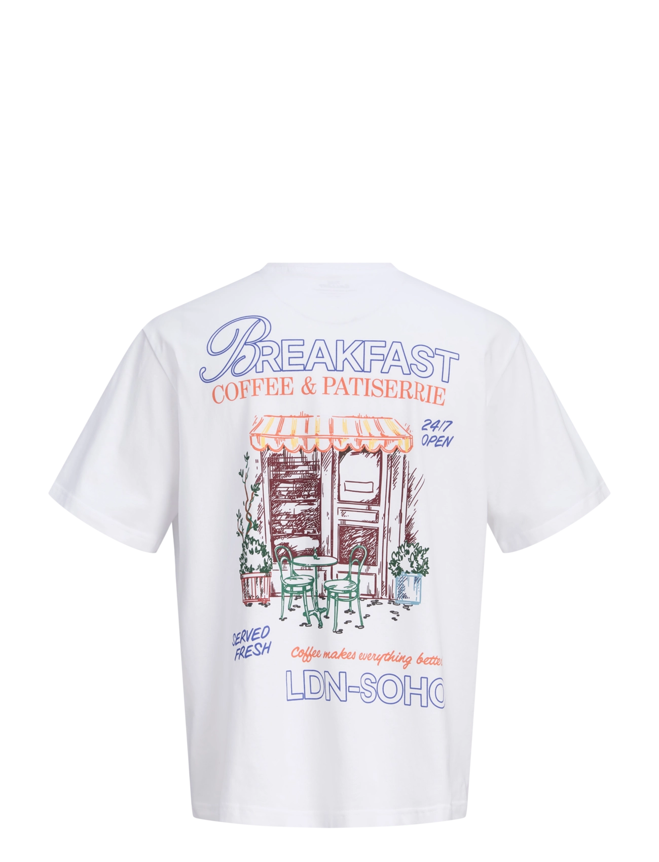 Jack & Jones - JORSKETCH TEE SS CREW NECK TG - kurzärmelige t-shirts - bright white - 2