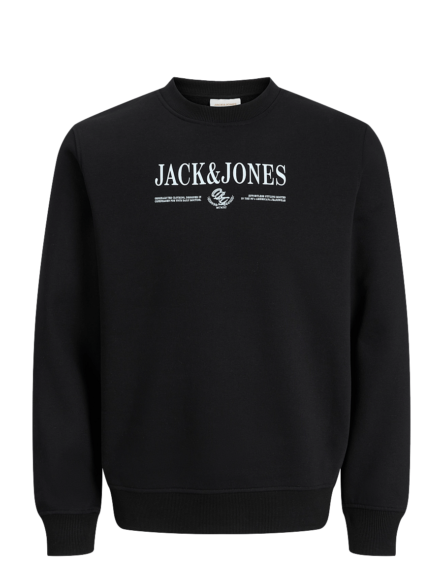 Jack & Jones - JORFREDERIKSBERG BRANDING SWEAT CN FST - kollektioner - black - 0