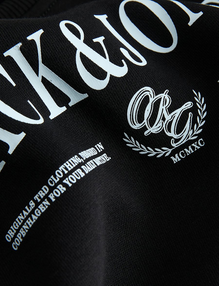 Jack & Jones - JORFREDERIKSBERG BRANDING SWEAT CN FST - kollektioner - black - 3