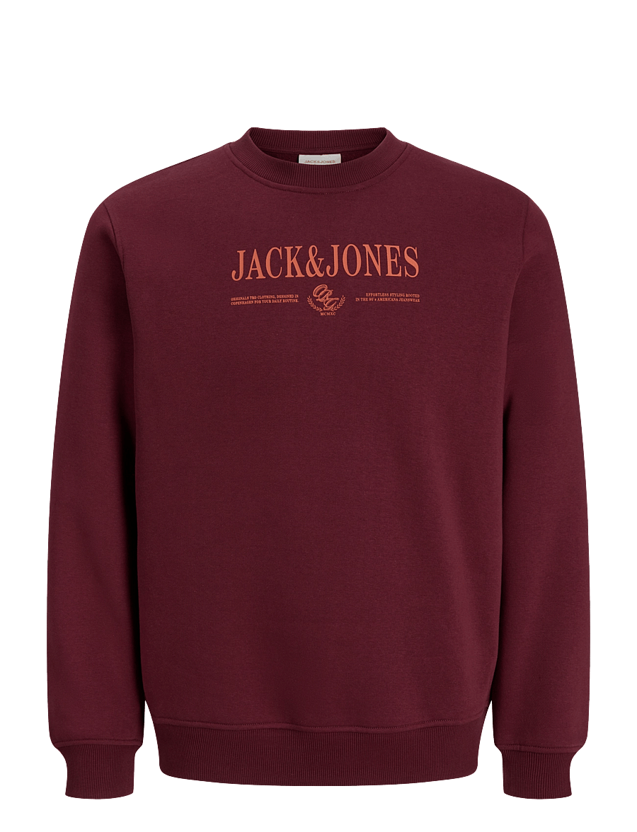 Jack & Jones - JORFREDERIKSBERG BRANDING SWEAT CN FST - sweatshirts - chocolate truffle - 0
