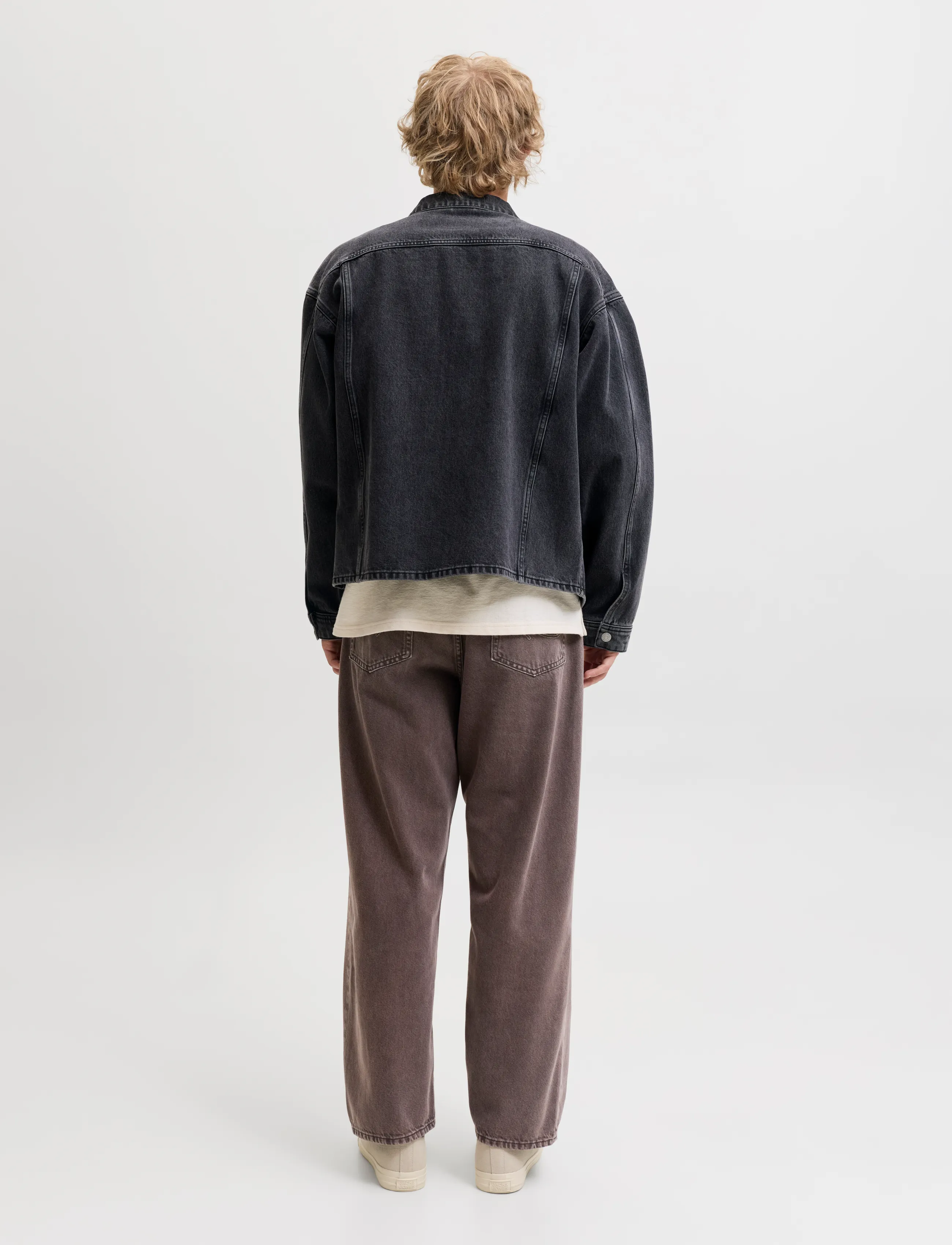 Jack & Jones - JPSTALEX ANTONIO ORIGINAL PANTS SN - weite jeans - ganache - 3