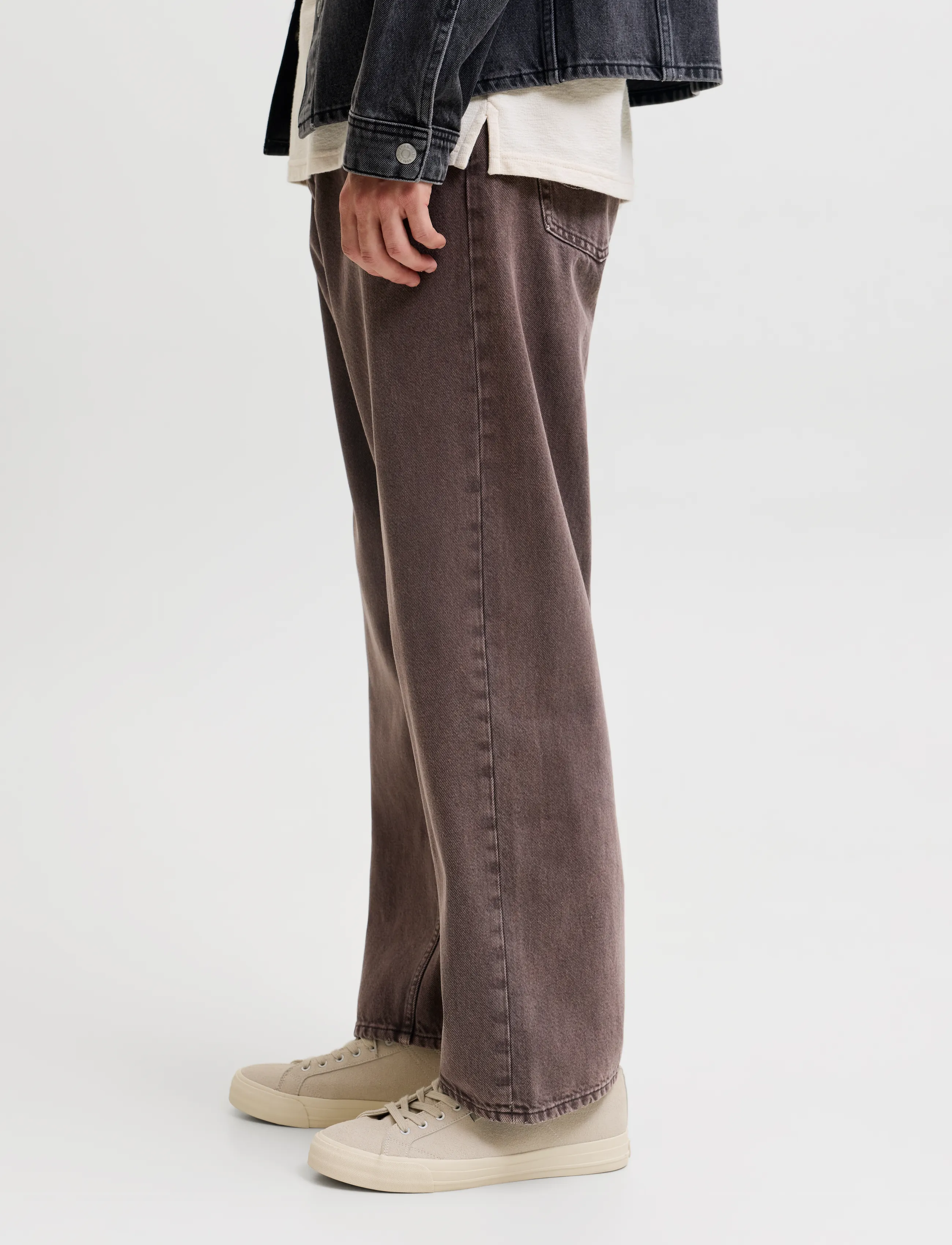 Jack & Jones - JPSTALEX ANTONIO ORIGINAL PANTS SN - weite jeans - ganache - 5