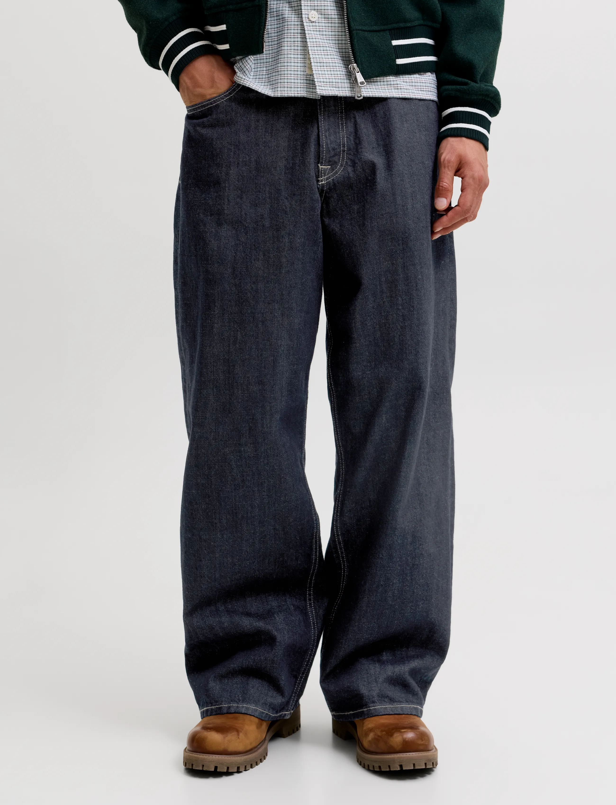 Jack & Jones JJIDAVE JJCLASSIC AKM 132 SN - Loose jeans - BLUE DENIM / navy