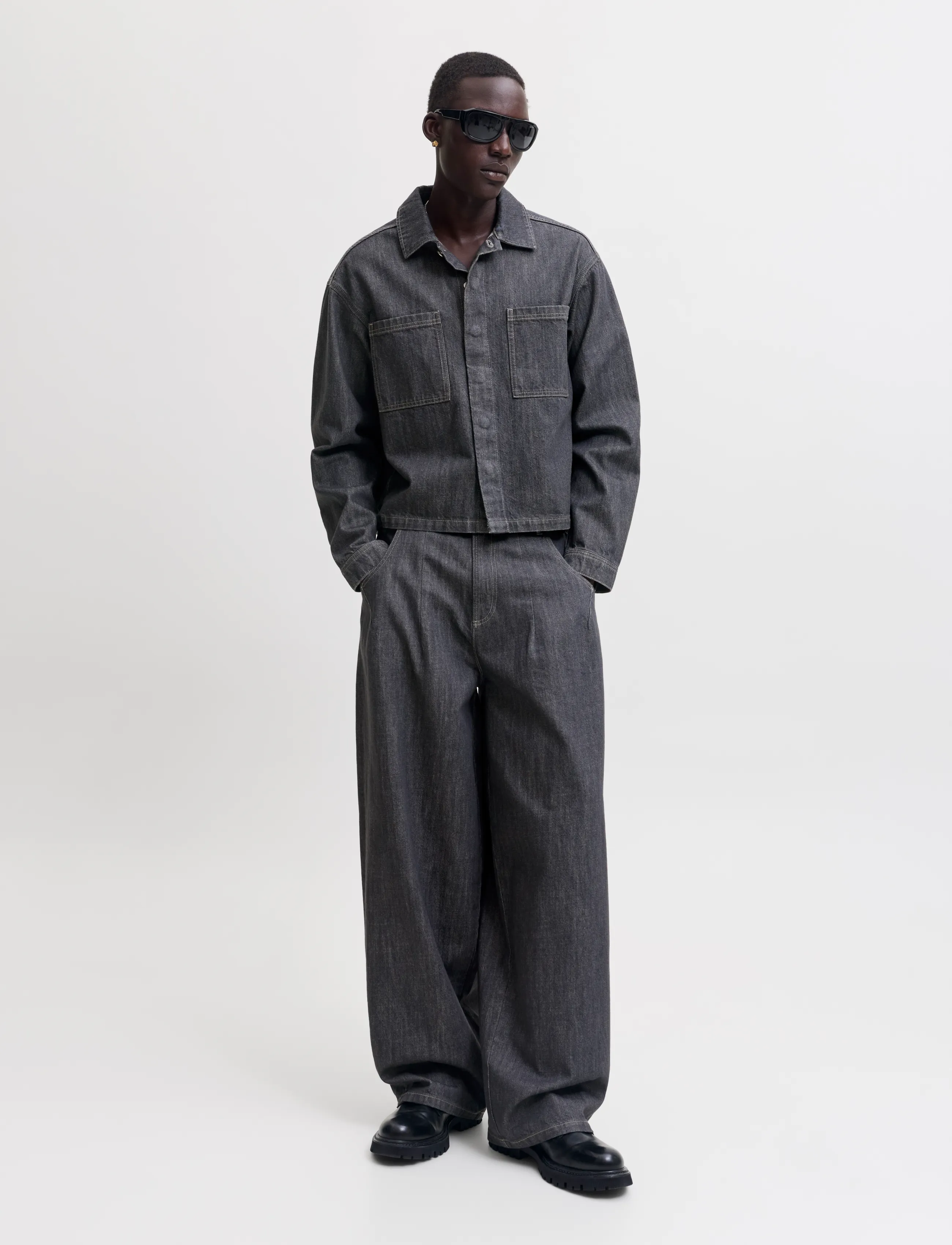 Jack & Jones - JJIJOEY JJBOLT AKM 726 - loose jeans - grey denim - 4
