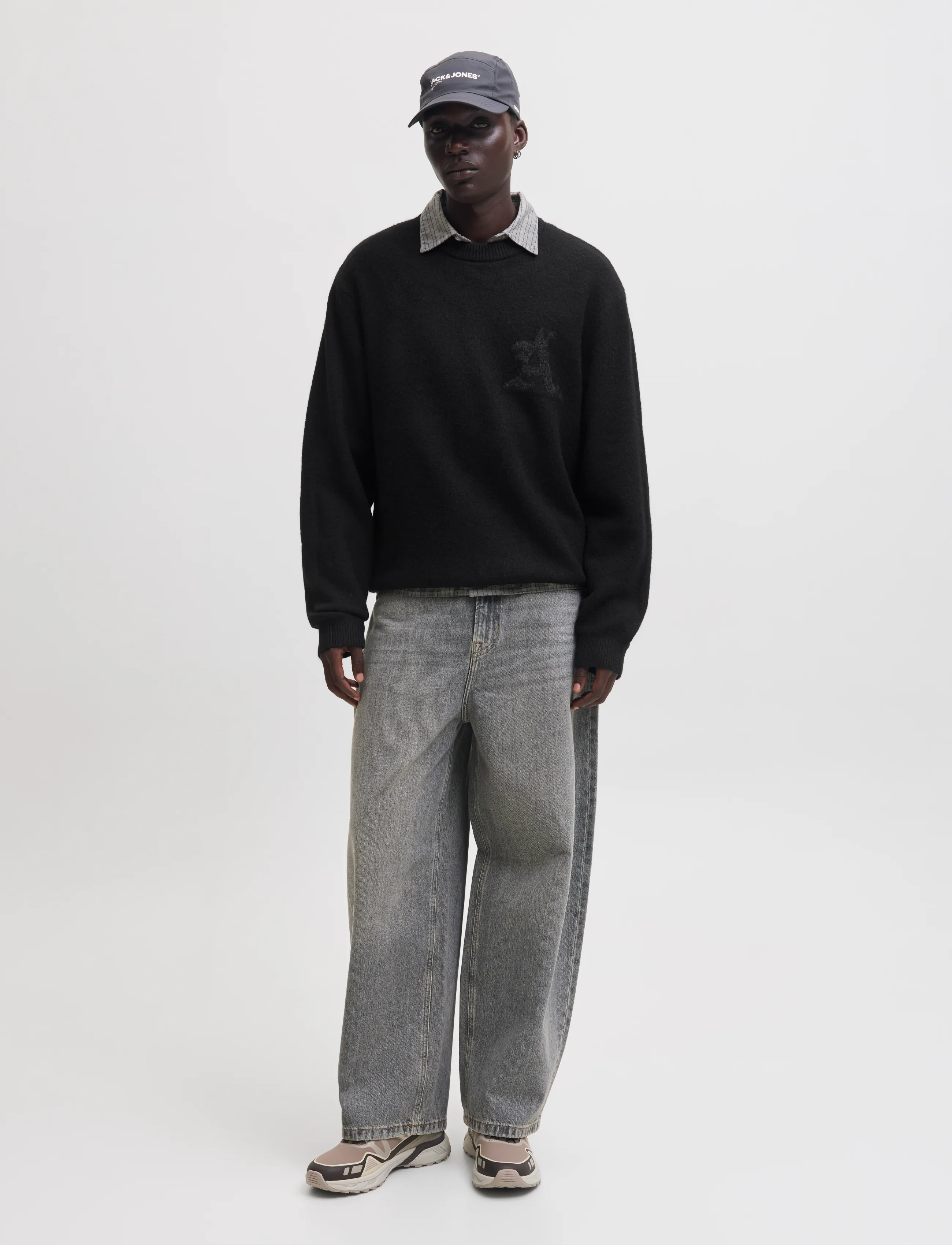 Jack & Jones - JCOLEGACY KNIT JACQUARD CREW NECK - rundhals - black - 4