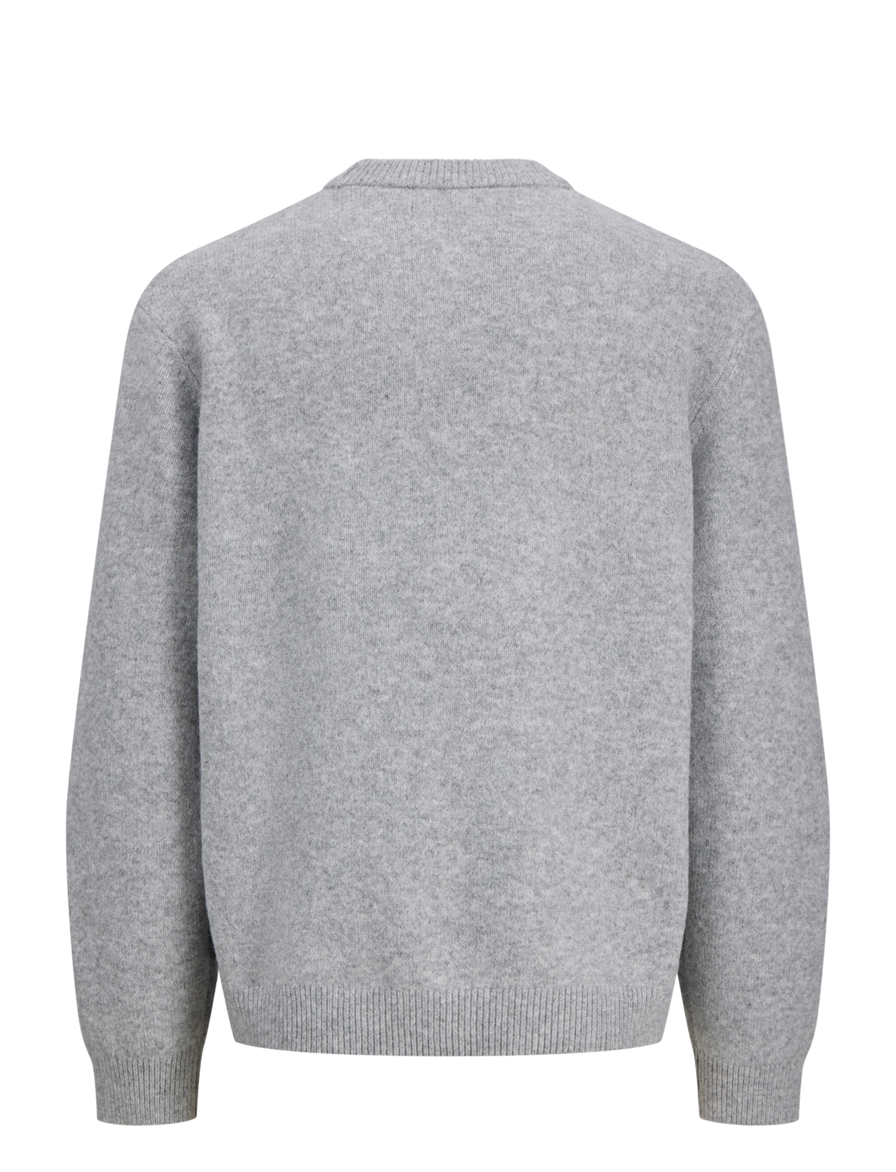 Jack & Jones - JCOLEGACY KNIT JACQUARD CREW NECK - round necks - light grey melange - 2