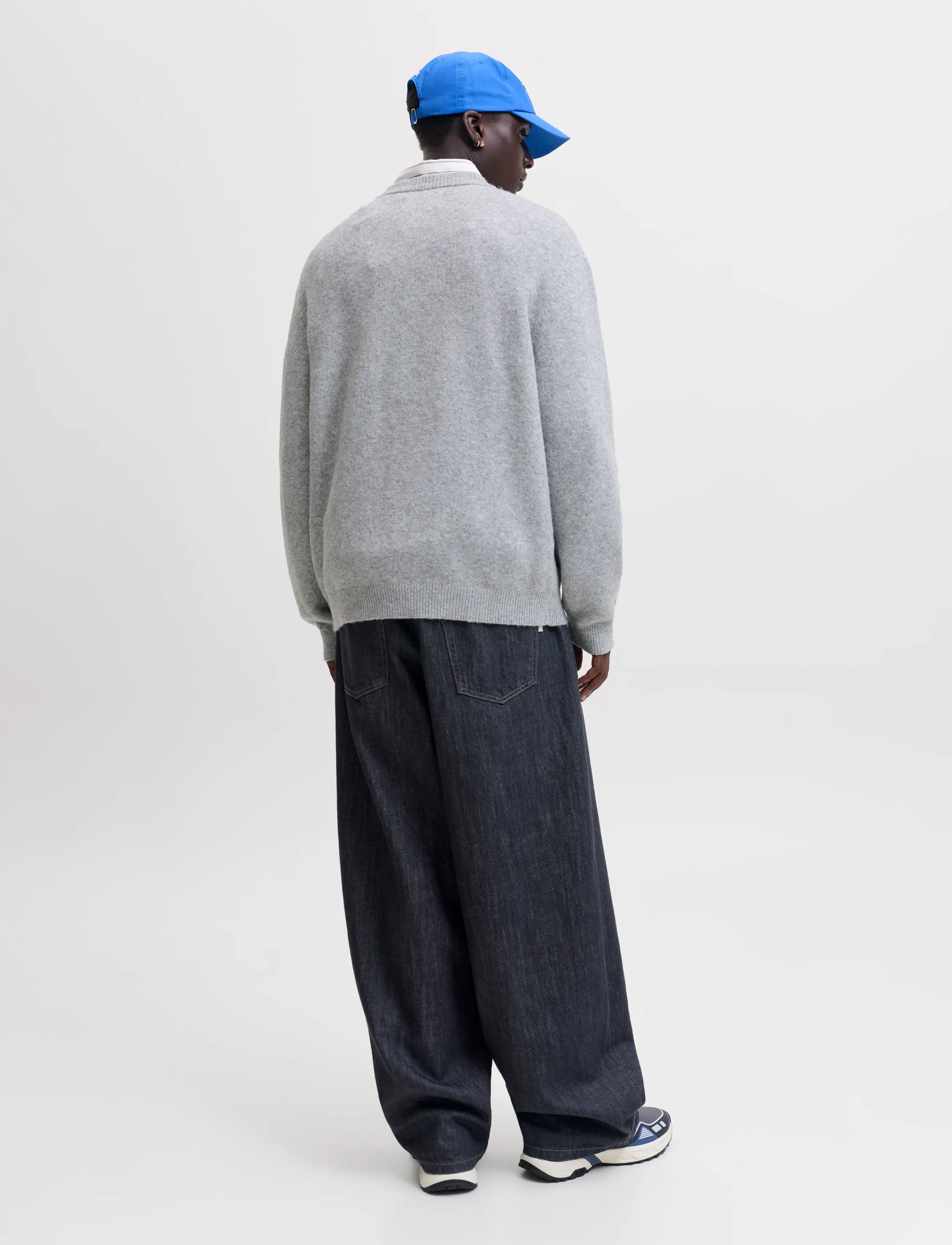Jack & Jones - JCOLEGACY KNIT JACQUARD CREW NECK - round necks - light grey melange - 3