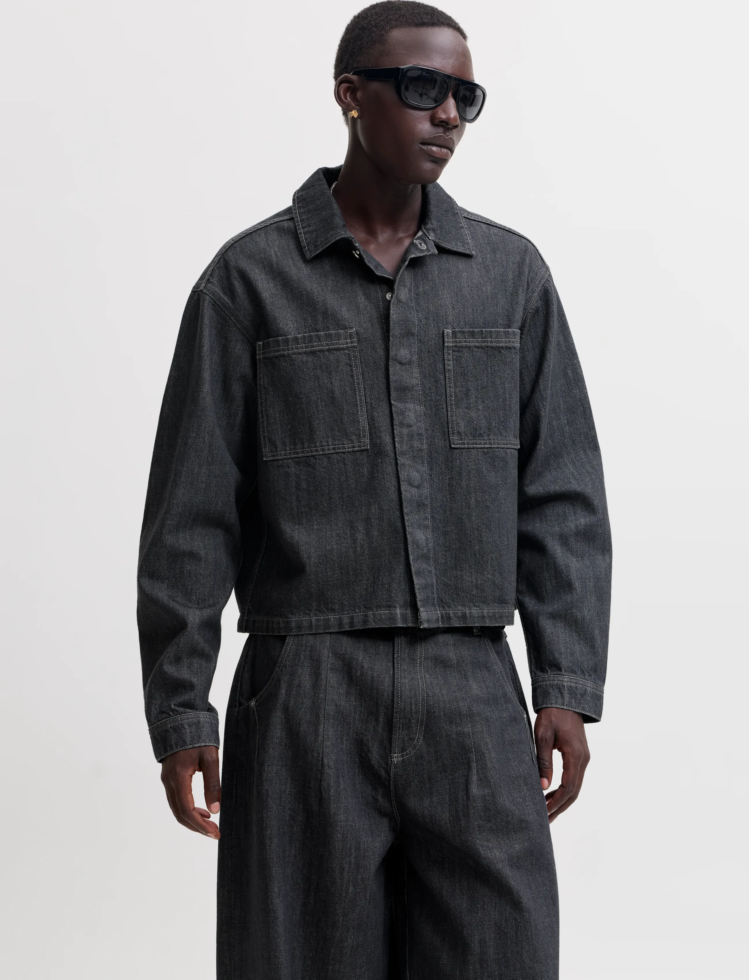 Jack & Jones JJIBOLT DENIM OVERSHIRT AKM 726 LN - Jacken - GREY DENIM / grey