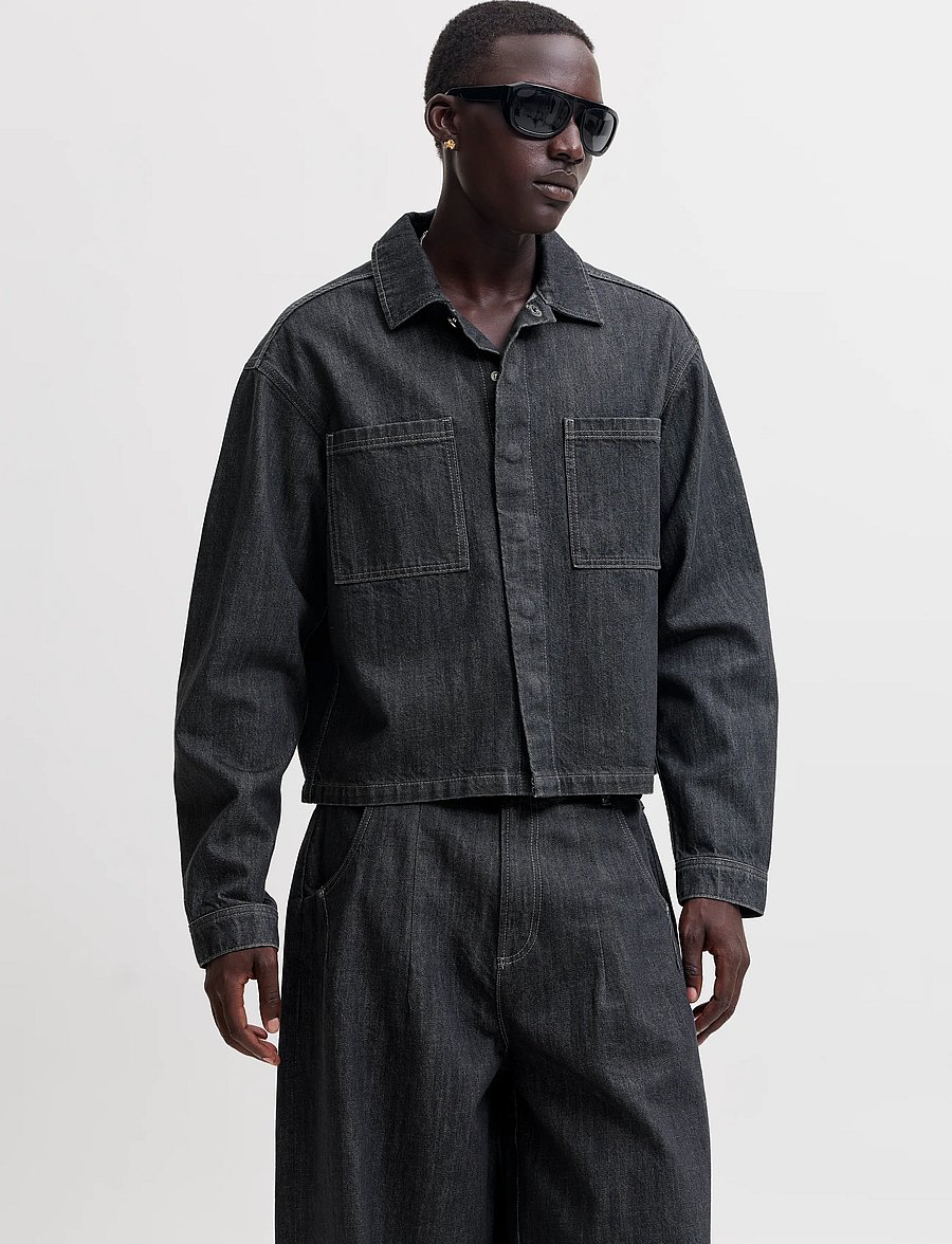 Jack & Jones - JJIBOLT DENIM OVERSHIRT AKM 726 LN - grey denim - 0