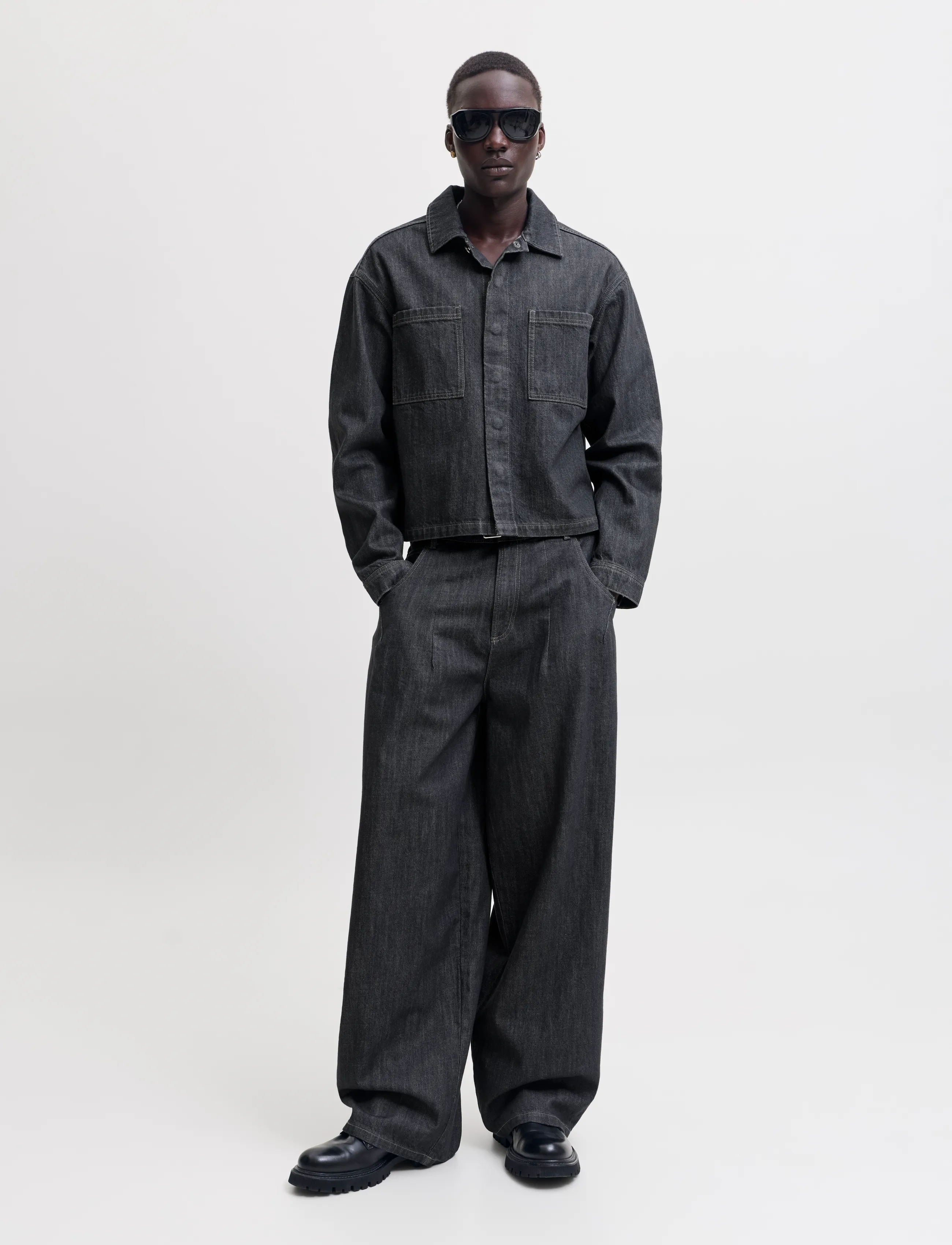 Jack & Jones - JJIBOLT DENIM OVERSHIRT AKM 726 LN - grey denim - 4