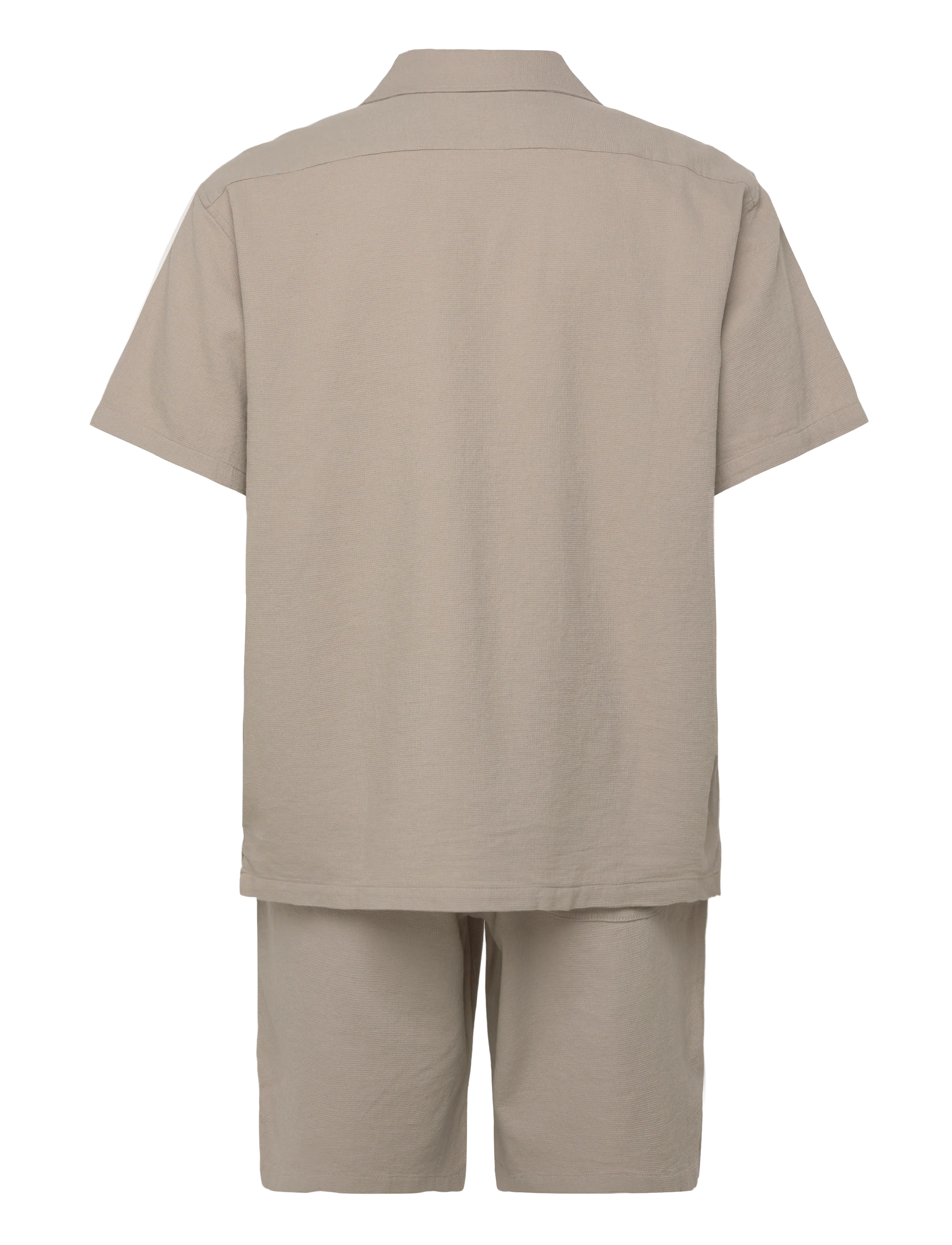 Jack & Jones - JJGLOBAL WAFFLE RESORT SHIRT SS SET MP - short décontracté - vintage khaki - 1
