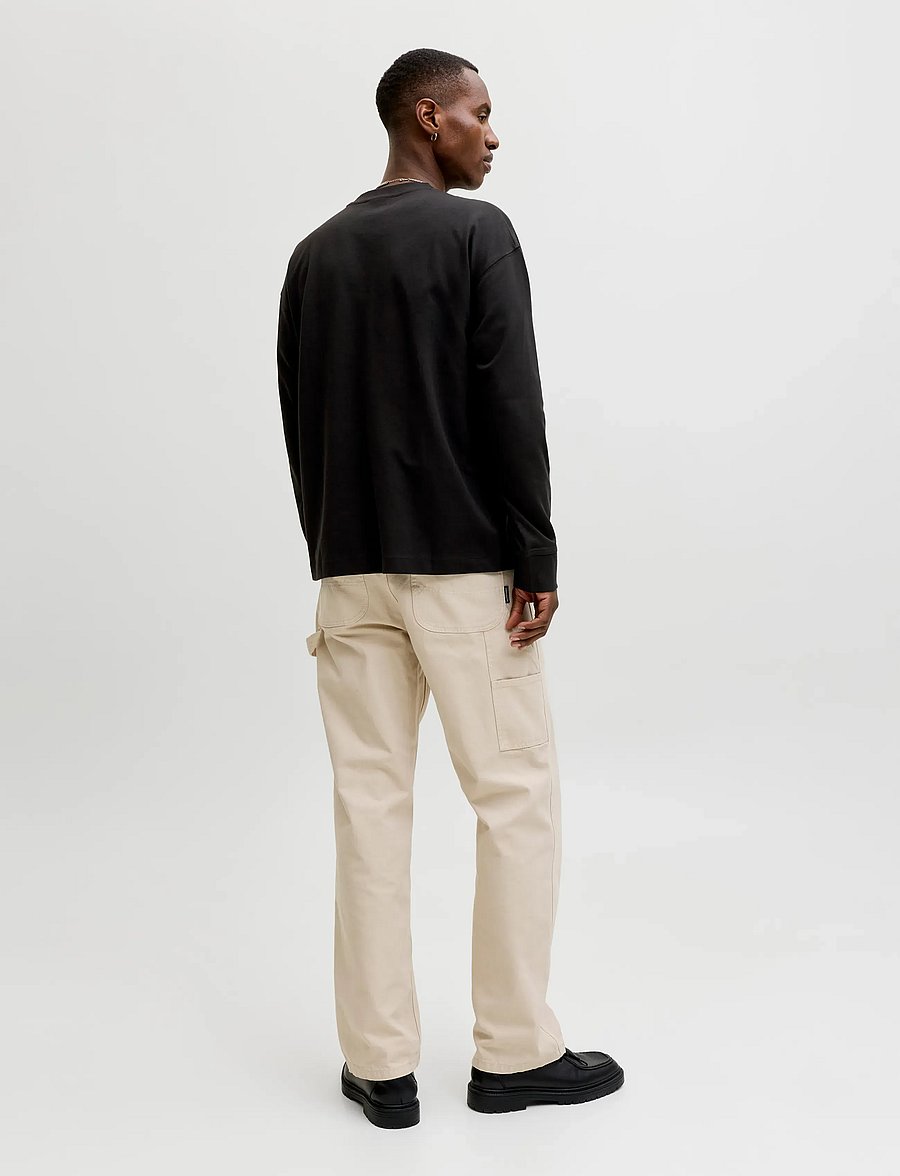 Jack & Jones - JJEBARRON TEE LS O-NECK SN - långärmade t-shirts - black - 2