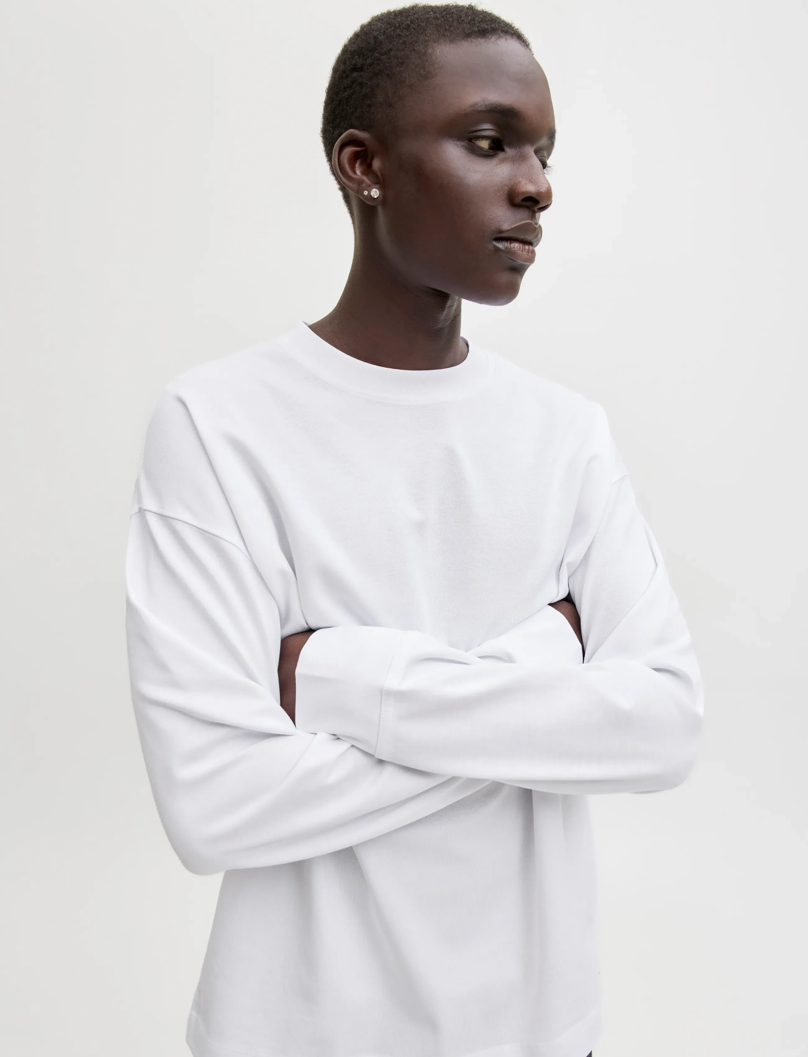Jack & Jones - JJEBARRON TEE LS O-NECK SN - white - 5