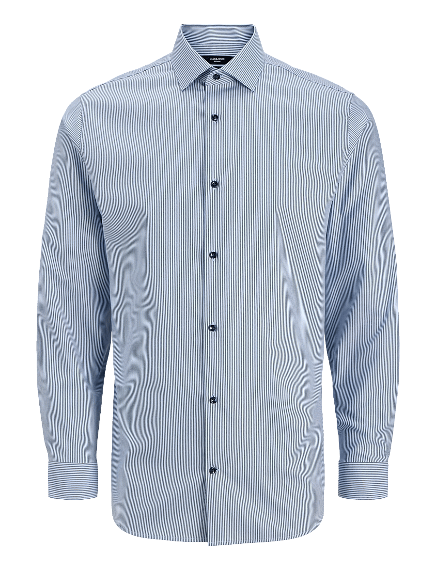 Jack & Jones - JPRBLAPARKER STRIPE L/S SHIRT SN - randiga skjortor - night sky - 0