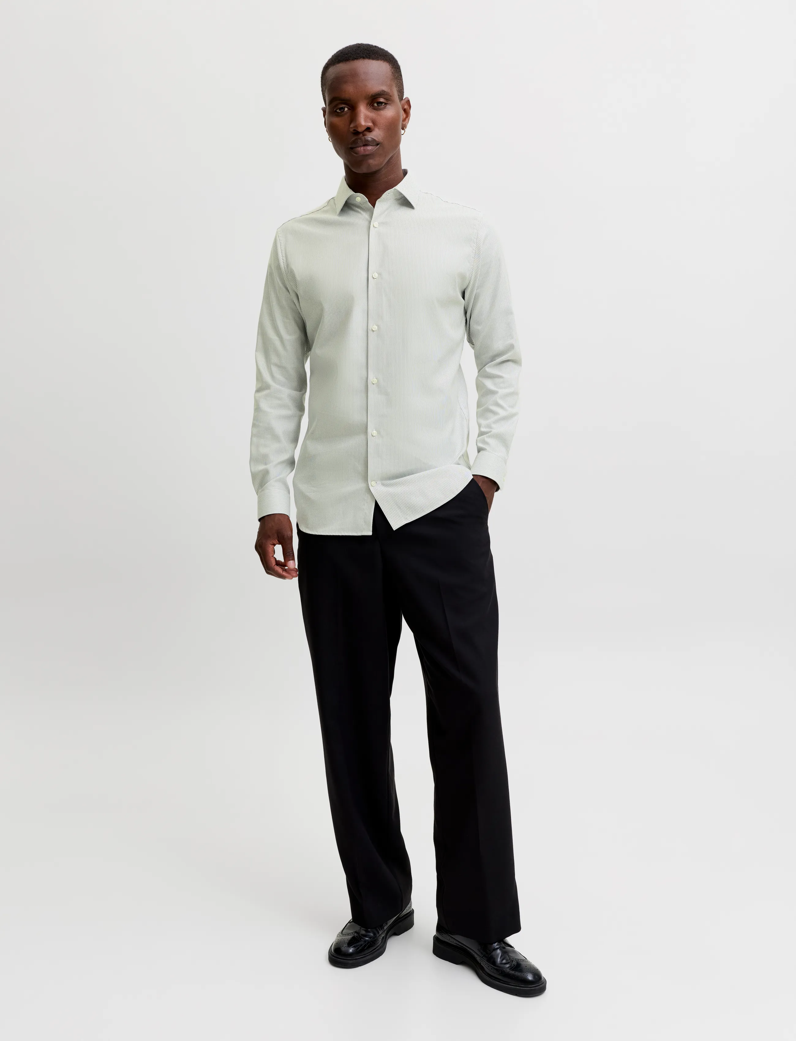 Jack & Jones - JPRBLAPARKER STRIPE L/S SHIRT SN - triibulised särgid - shadow - 4