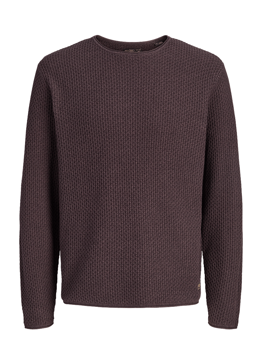 Jack & Jones - JPRBLUMASON KNIT CREW NECK SN - rund hals - chocolate torte - 1