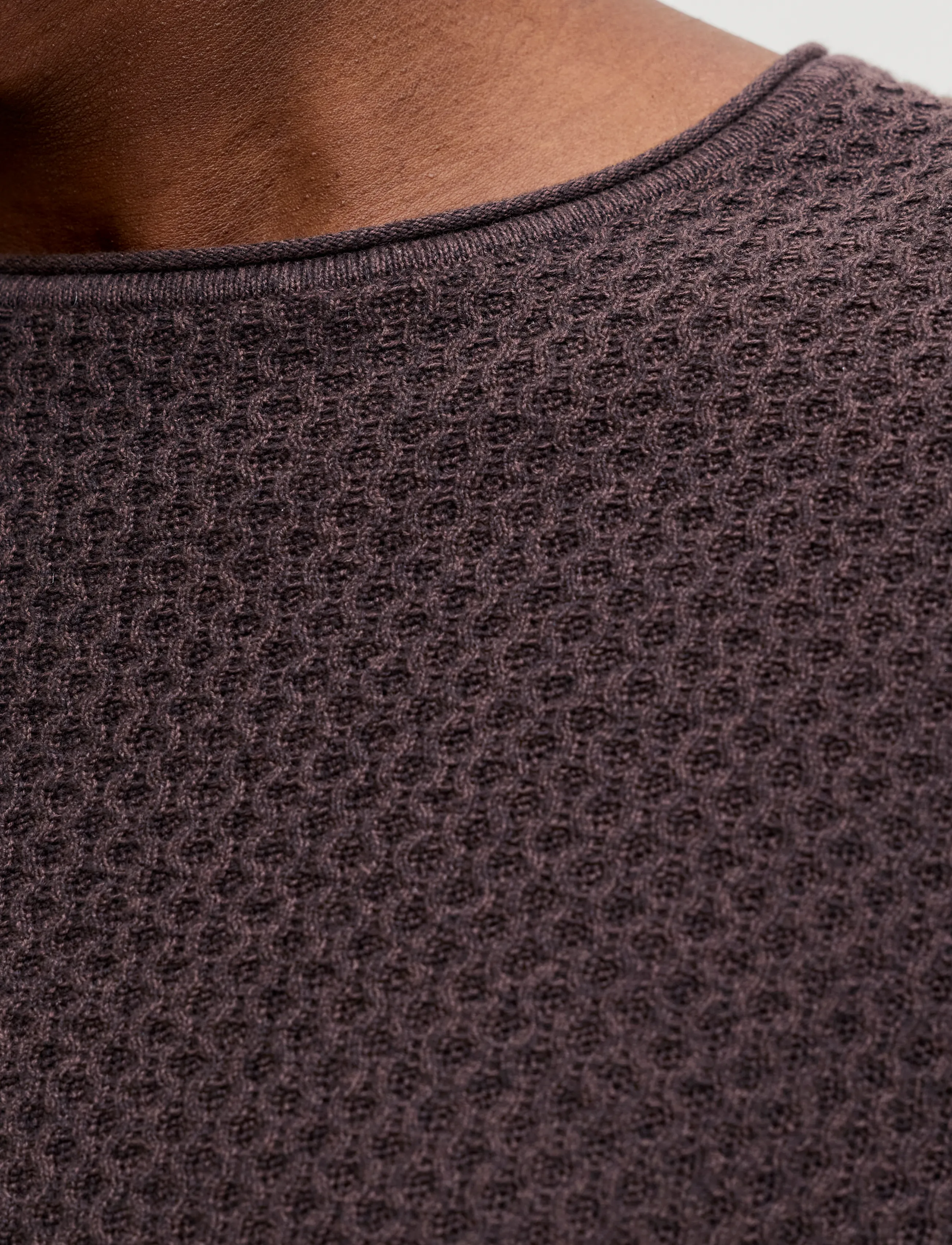 Jack & Jones JPRBLUMASON KNIT CREW NECK SN - Strik - CHOCOLATE TORTE / brown