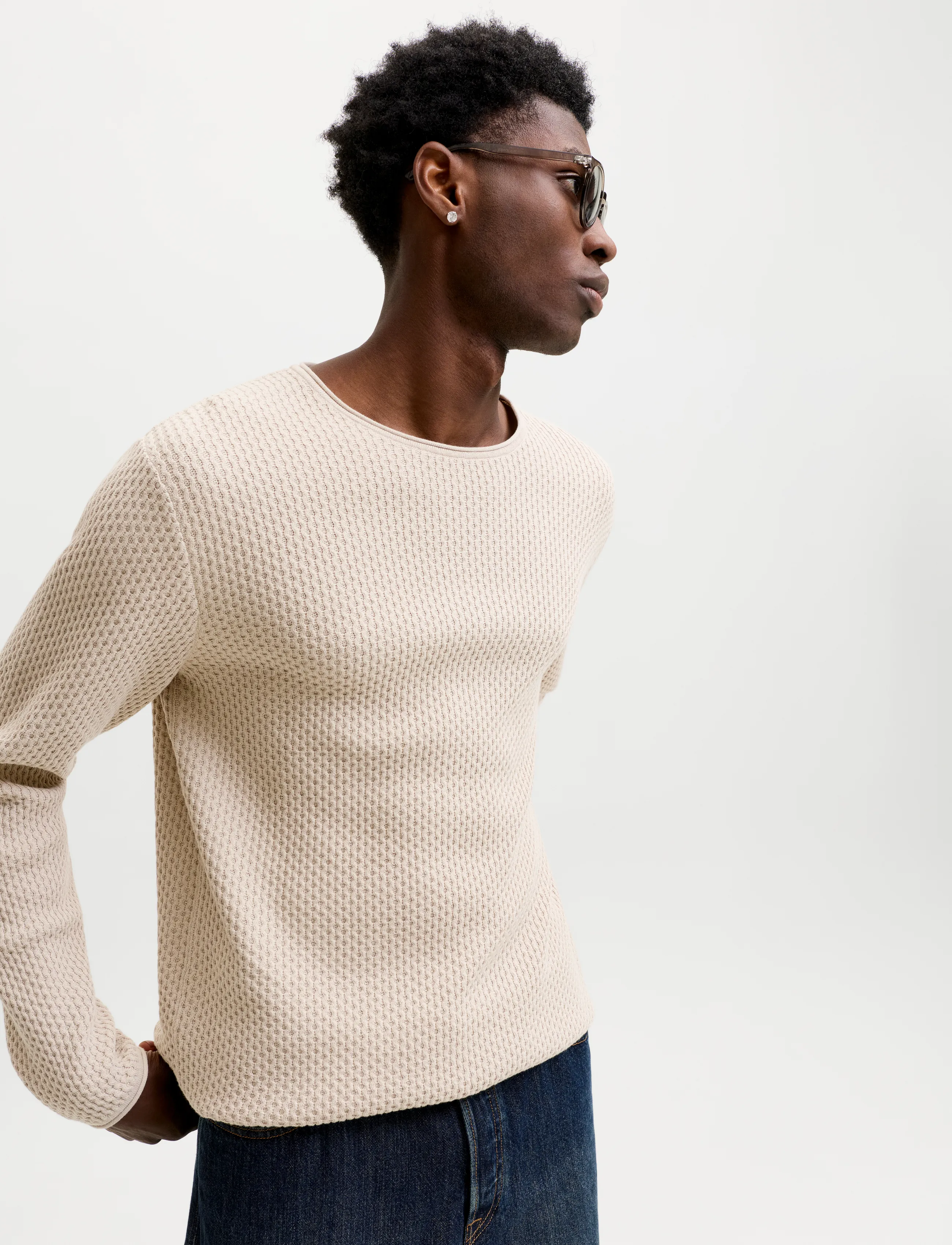 JACK & JONES Jprblumason Knit Crew Neck Sn stickade tröjor herr – bild 5