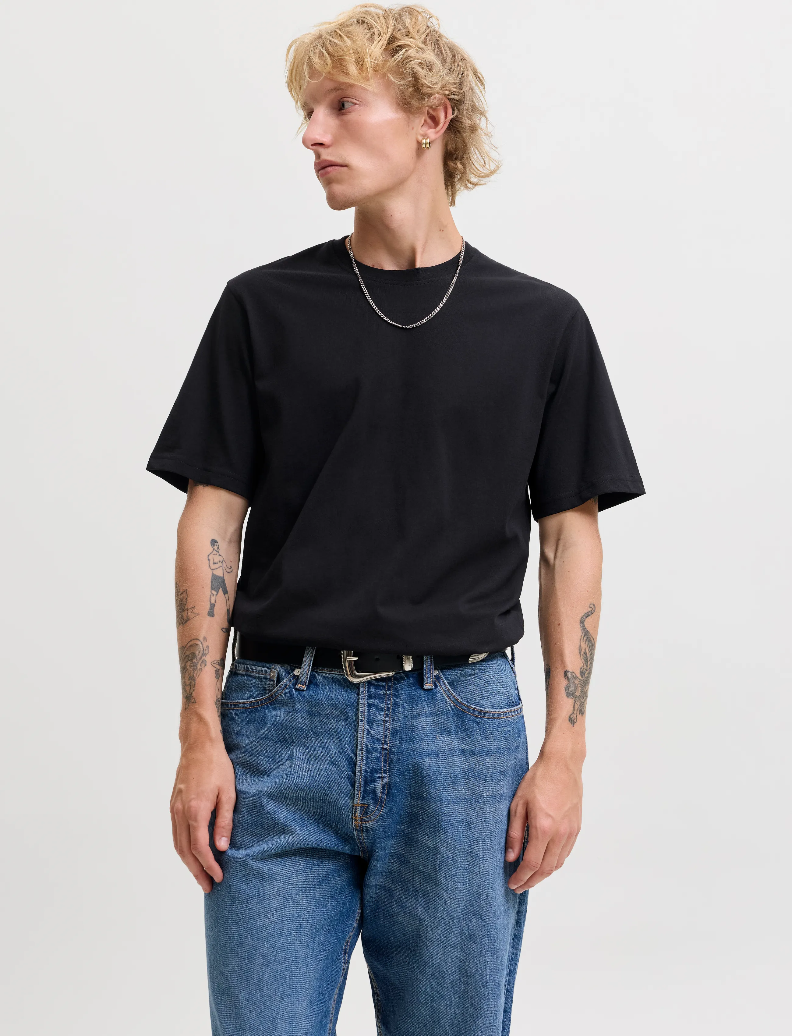 JACK & JONES Jacjones Basic Ss Tee 3 Pack W t-shirts - bas herr – bild 5