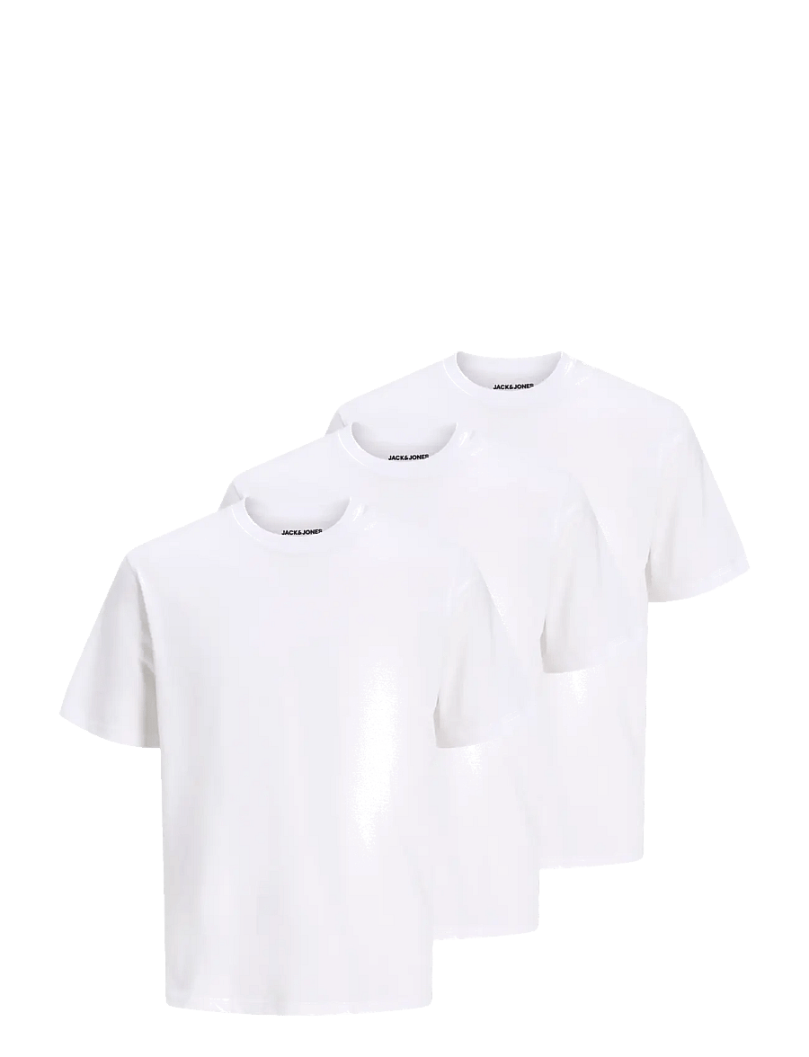 Jack & Jones - JACJONES BASIC SS TEE 3 PACK W - nattrøjer - white - 1