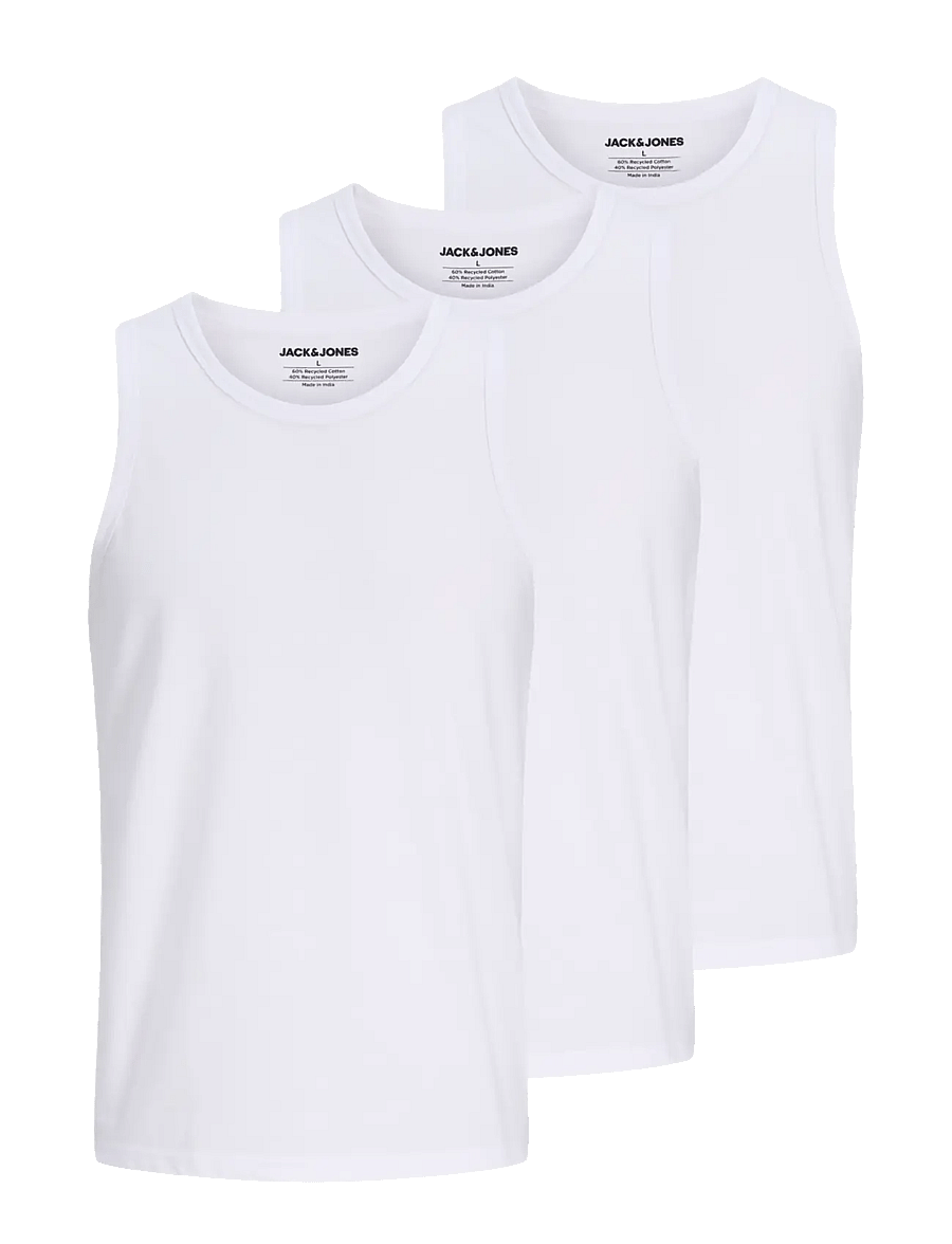 Jack & Jones - JACJONES BASIC TANK TOP 3 PACK W - white - 1