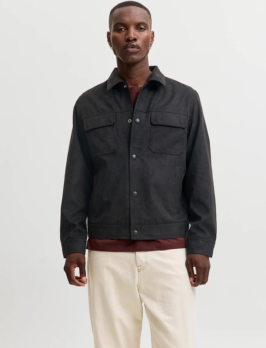 Jack & Jones - JPRBLAWAYNE TRUCKER JACKET - fall jackets - black - 0