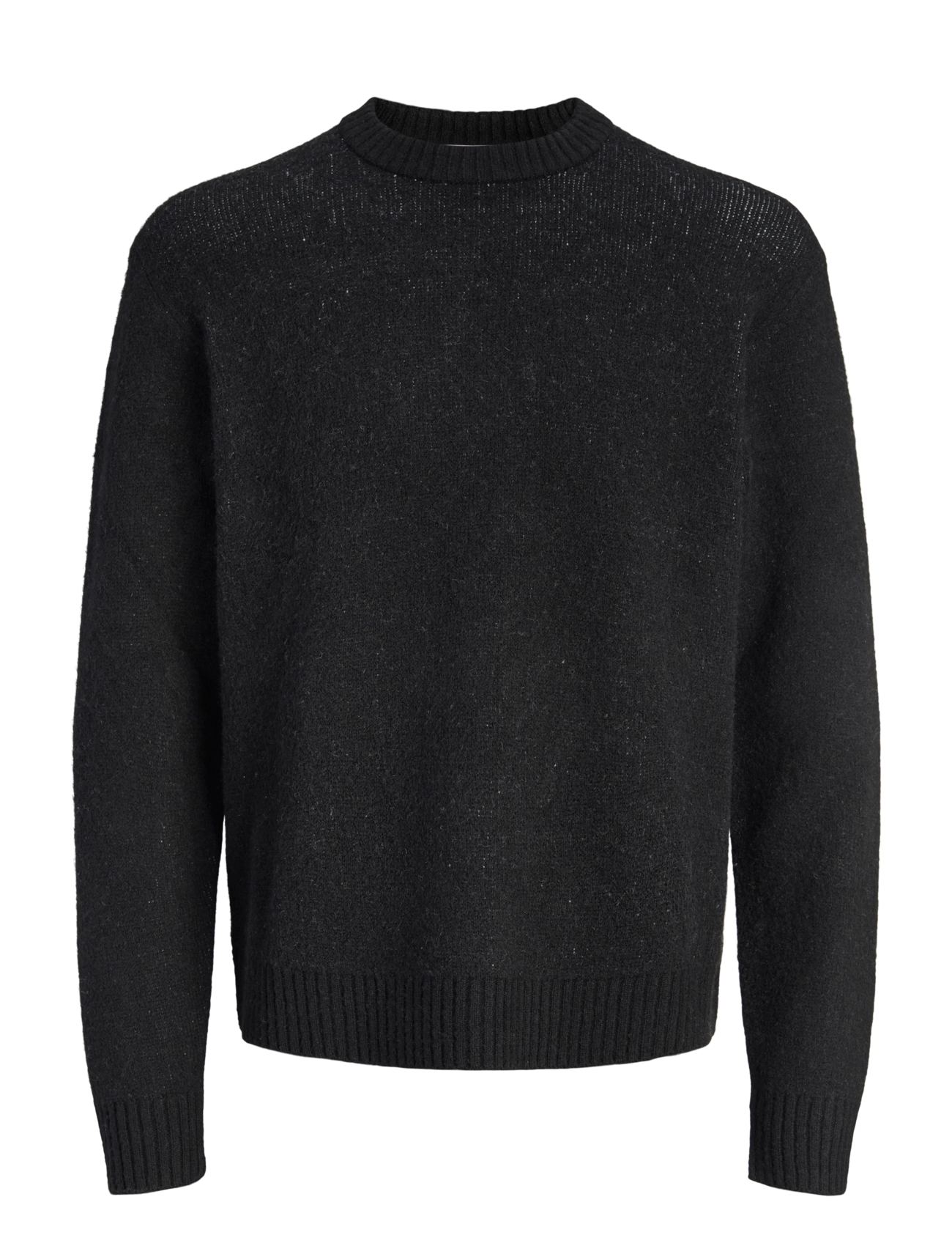 Jack & Jones JORCHAMBERI KNIT JACQUARD CREW NECK - Vis alt - BLACK / black