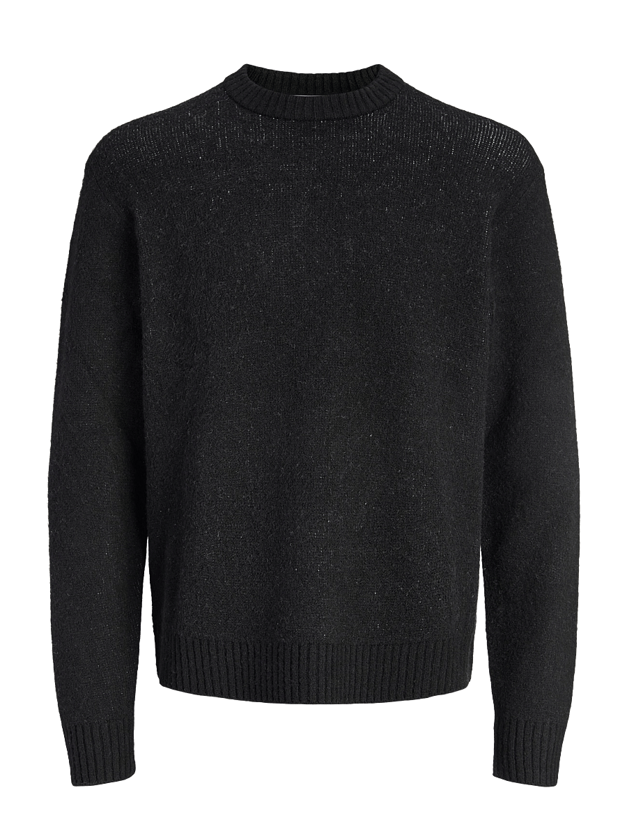 Jack & Jones - JORCHAMBERI KNIT JACQUARD CREW NECK - rund hals - black - 1