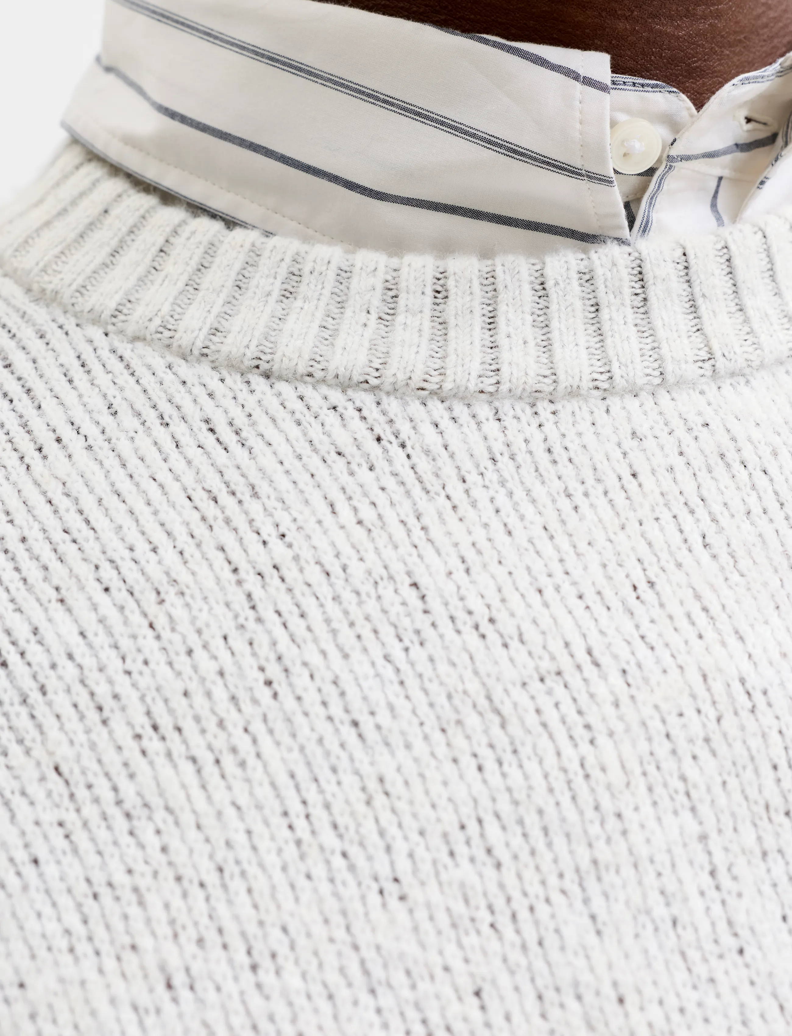 Jack & Jones - JORCHAMBERI KNIT JACQUARD CREW NECK - rundhals - sea salt - 5