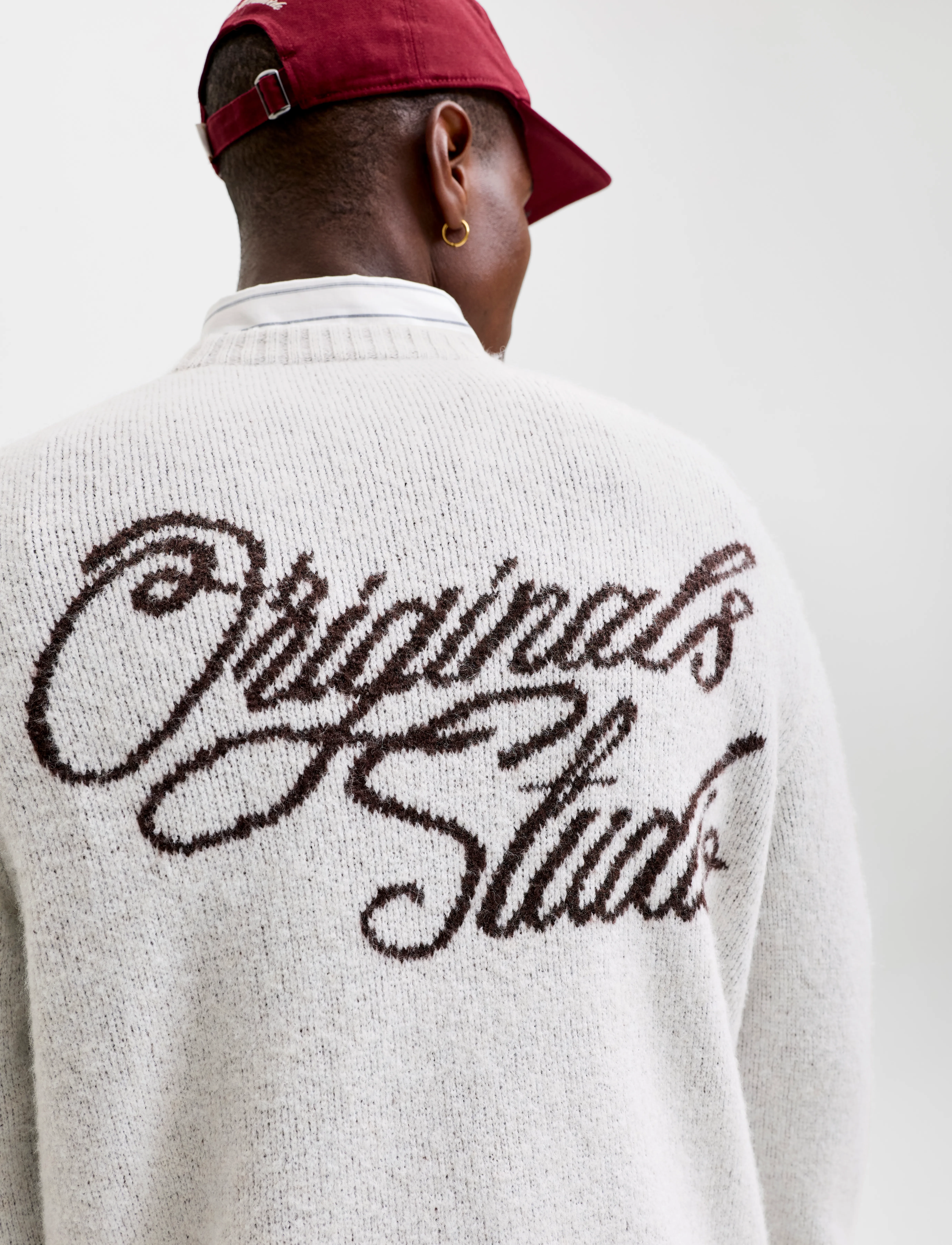 Jack & Jones JORCHAMBERI KNIT JACQUARD CREW NECK - Streetstyle - SEA SALT / cream