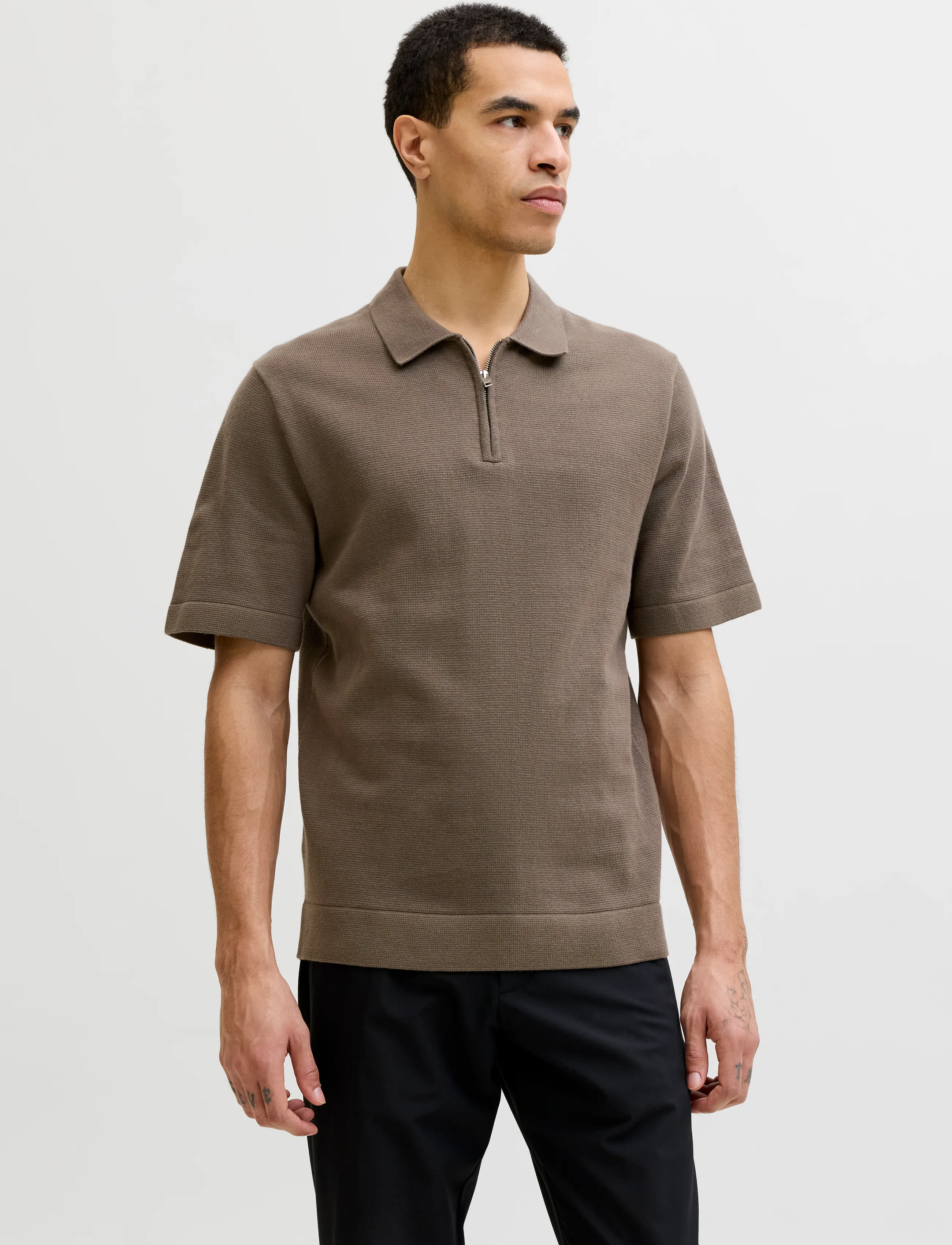 Jack & Jones - JPRBLAMILANO SPRING KNIT ZIP POLO 2PK MP - kootud polosärgid - cloud dancer - 5